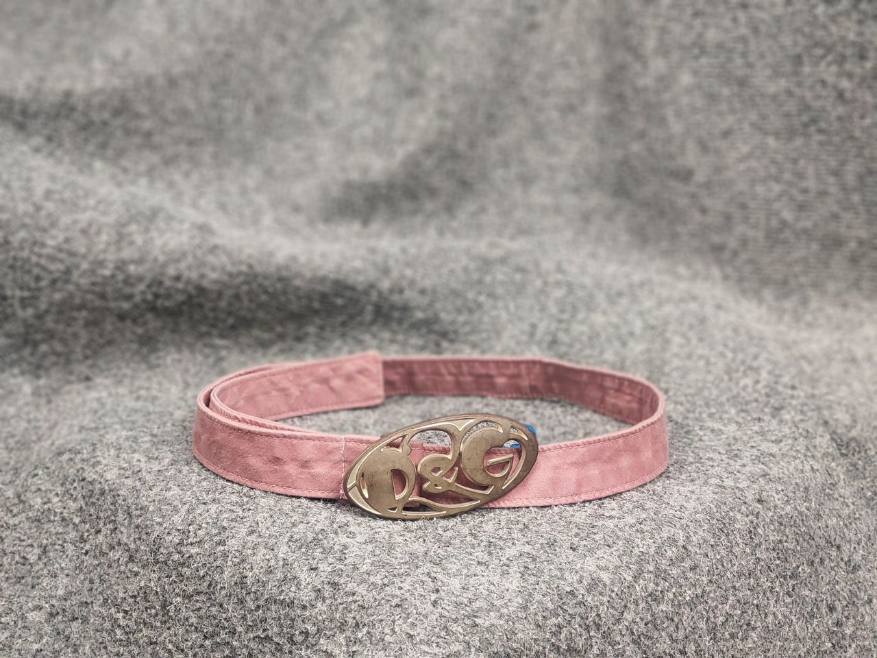 Dolce & Gabbana Vintage Y2K Style pink Canvas Belt Logo D&G