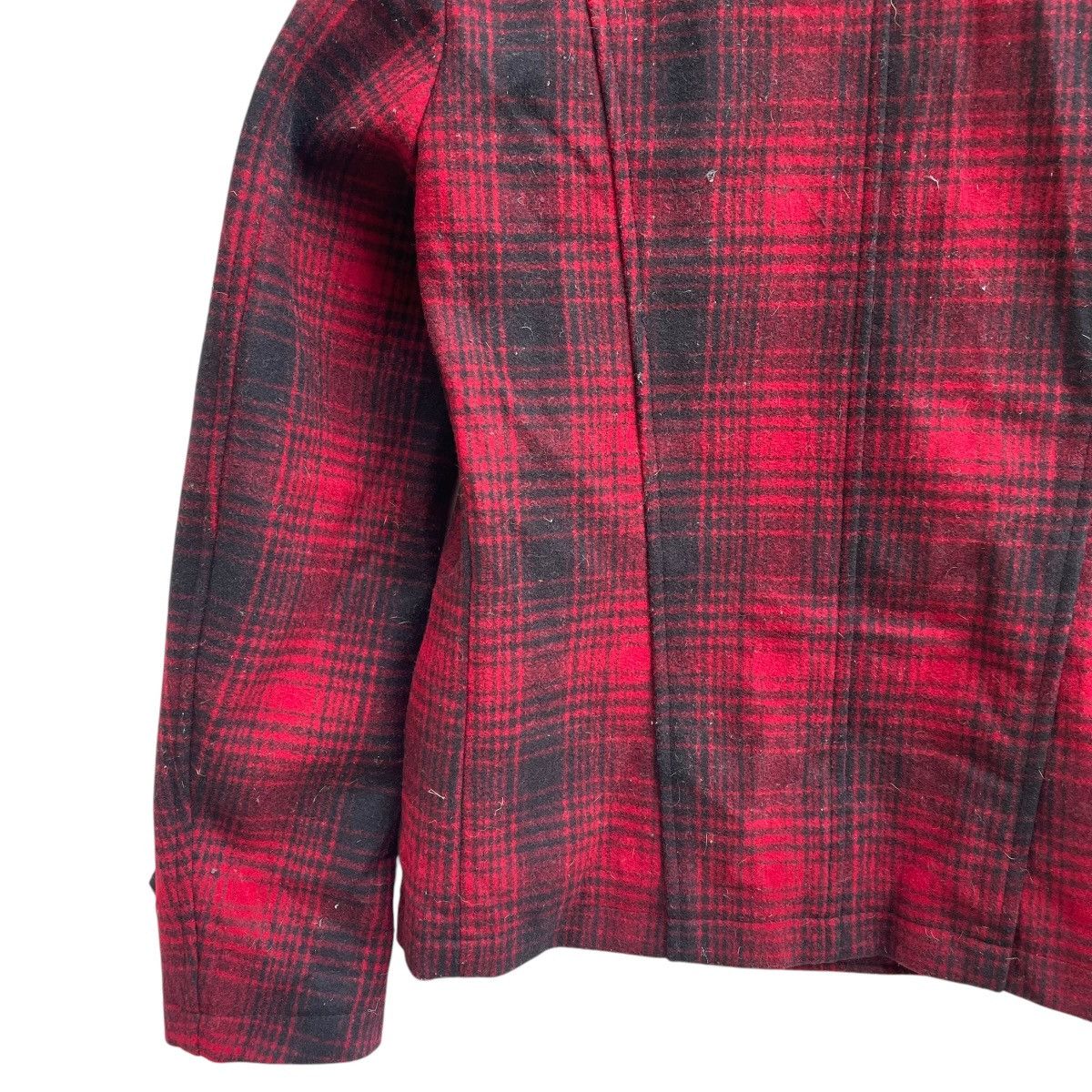 If Six Was Nine 💥Rattle Trap Wool Shaadow Plaid Rabbit Fur Collar Peacoat Size US M / EU 48-50 / 2 - 9 Thumbnail