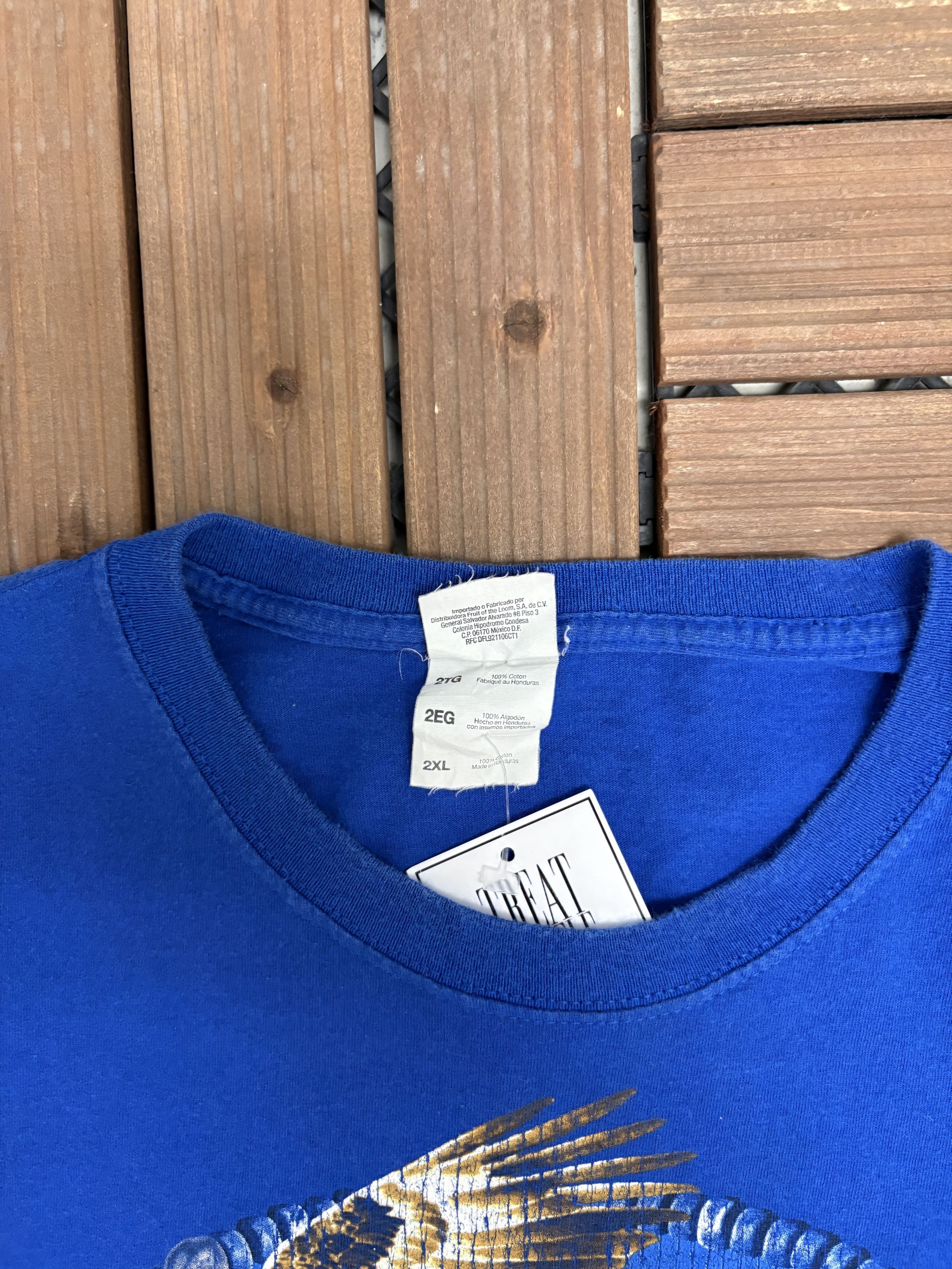 Vintage Wolf & Eagle Dreamcatcher Vintage Blue T-Shirt Tee Size US XXL / EU 58 / 5 - 4 Thumbnail