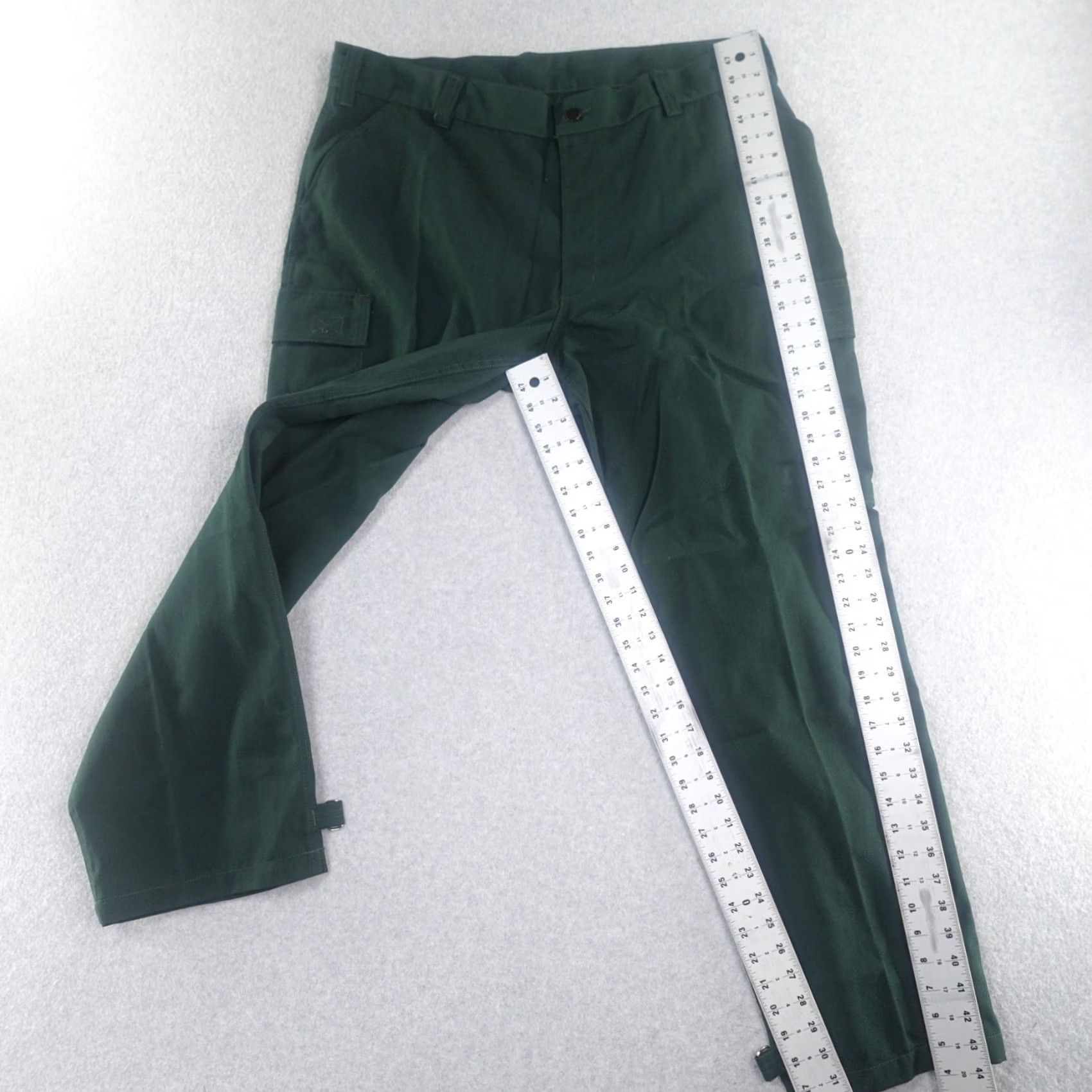 Vintage TRUE NORTH Pants 42x32 Green Cargo Pocket Adjustable Waist Inseam 32 Cotton Men's Pants Size US 42 / EU 58 - 3 Thumbnail