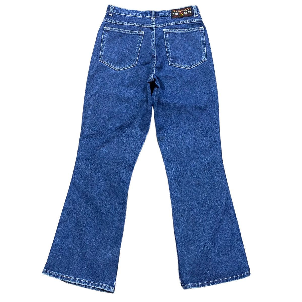 JNCO Vintage 90s No Excuses Flare Leg Denim Jeans Girl Gear Size 29" - 2 Thumbnail
