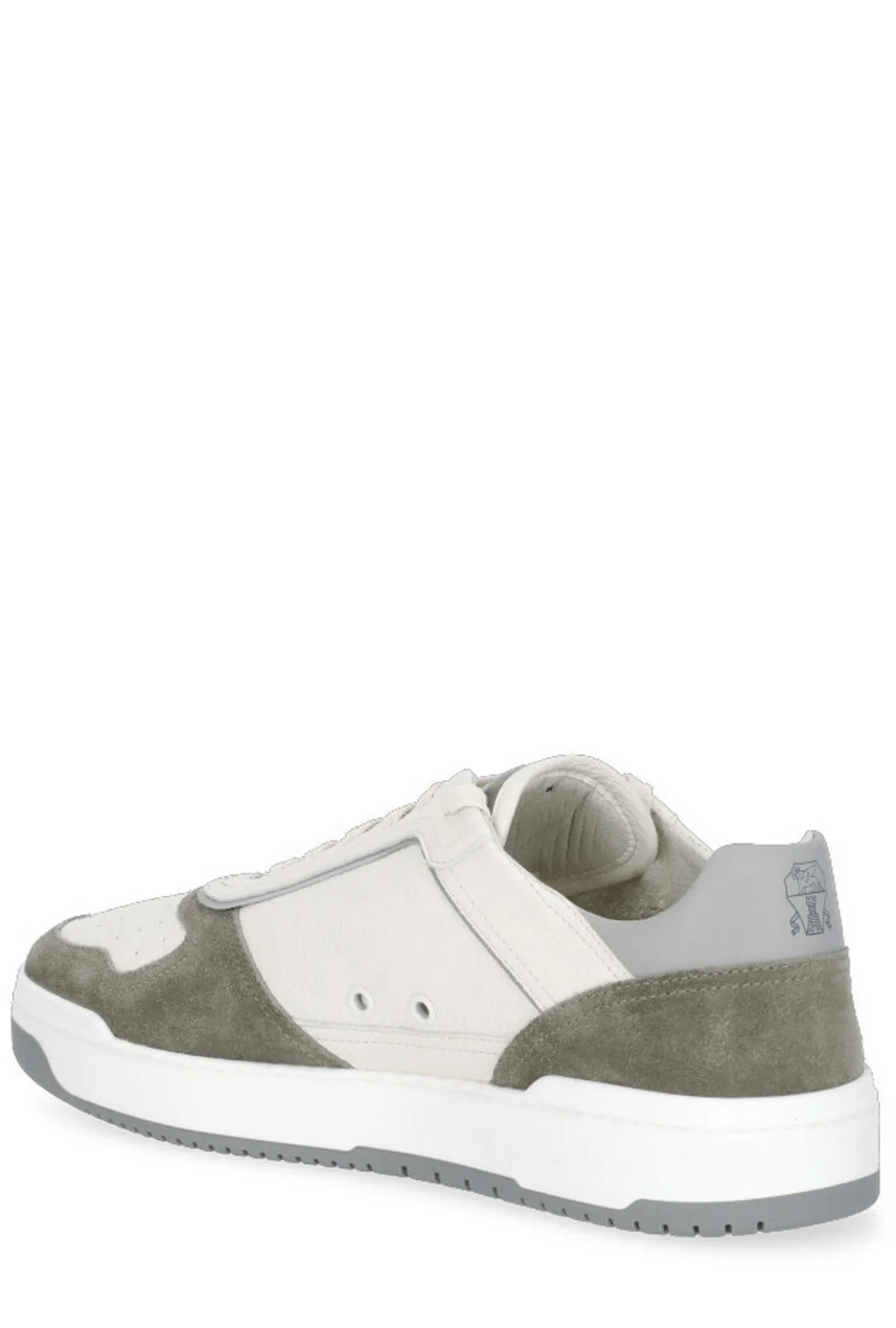 Brunello Cucinelli Brunello Cucinelli Color-Block Low-Top Sneakers in White Size US 7 / EU 40 - 3 Thumbnail