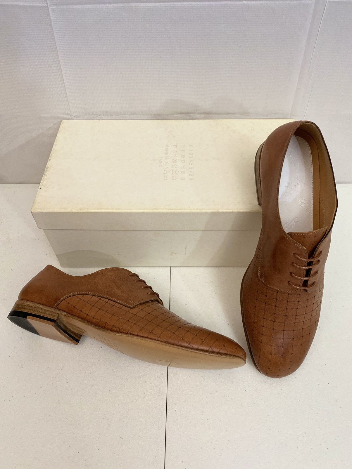 Maison Margiela Maison Margiela 22 🇮🇹 Brown Matrix Single Stitch Derby 10 New Size US 10 / EU 43 - 4 Thumbnail