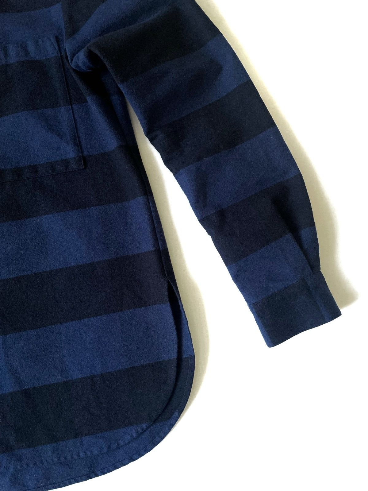 Designer × YMC YMS Flannel Women Blue Cotton Stripe Shirt Size S Poland Size S / US 4 / IT 40 - 2 Thumbnail