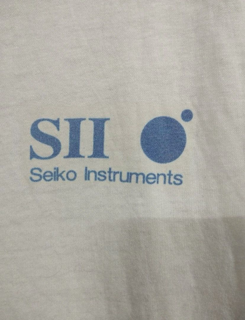 Seiko × Vintage Vintage 80s seiko instrument paper thin tee Size US M / EU 48-50 / 2 - 3 Thumbnail