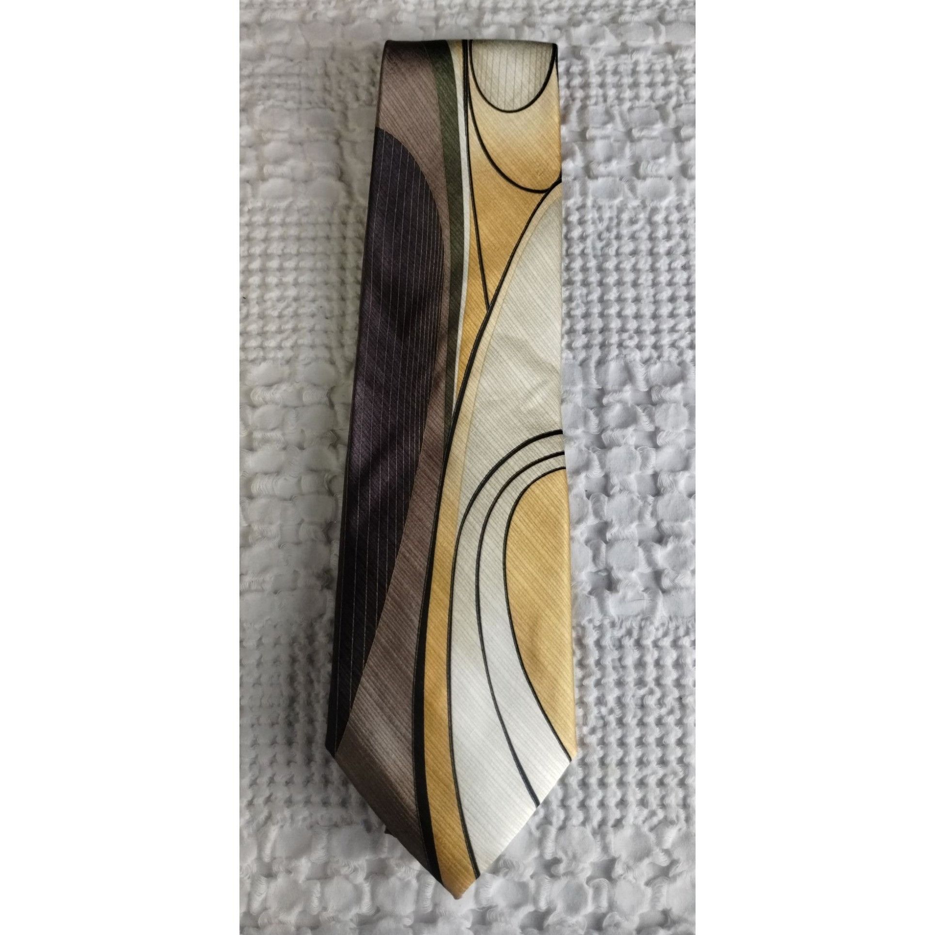 Other Irvine Park Men's Brown/Gold Silk Tie 59