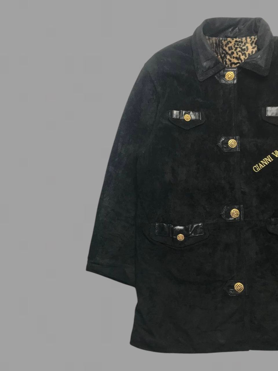 Gianni Valentino × Leather × Valentino Gianni Valentino Leopard Lined Pigskin Suede Coat Size ONE SIZE - 8 Thumbnail