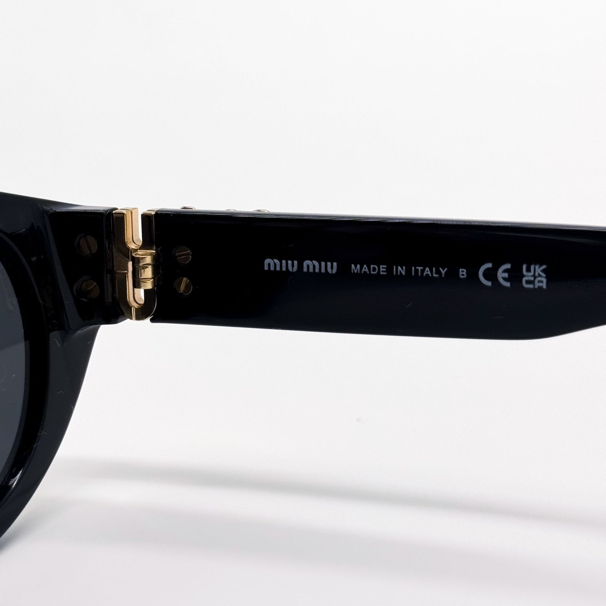 Miu Miu NEW MIU MIU SUNGLASSES MUA03S 16K08Z BLACK MU A03S, SMU A03 Size ONE SIZE - 9 Thumbnail