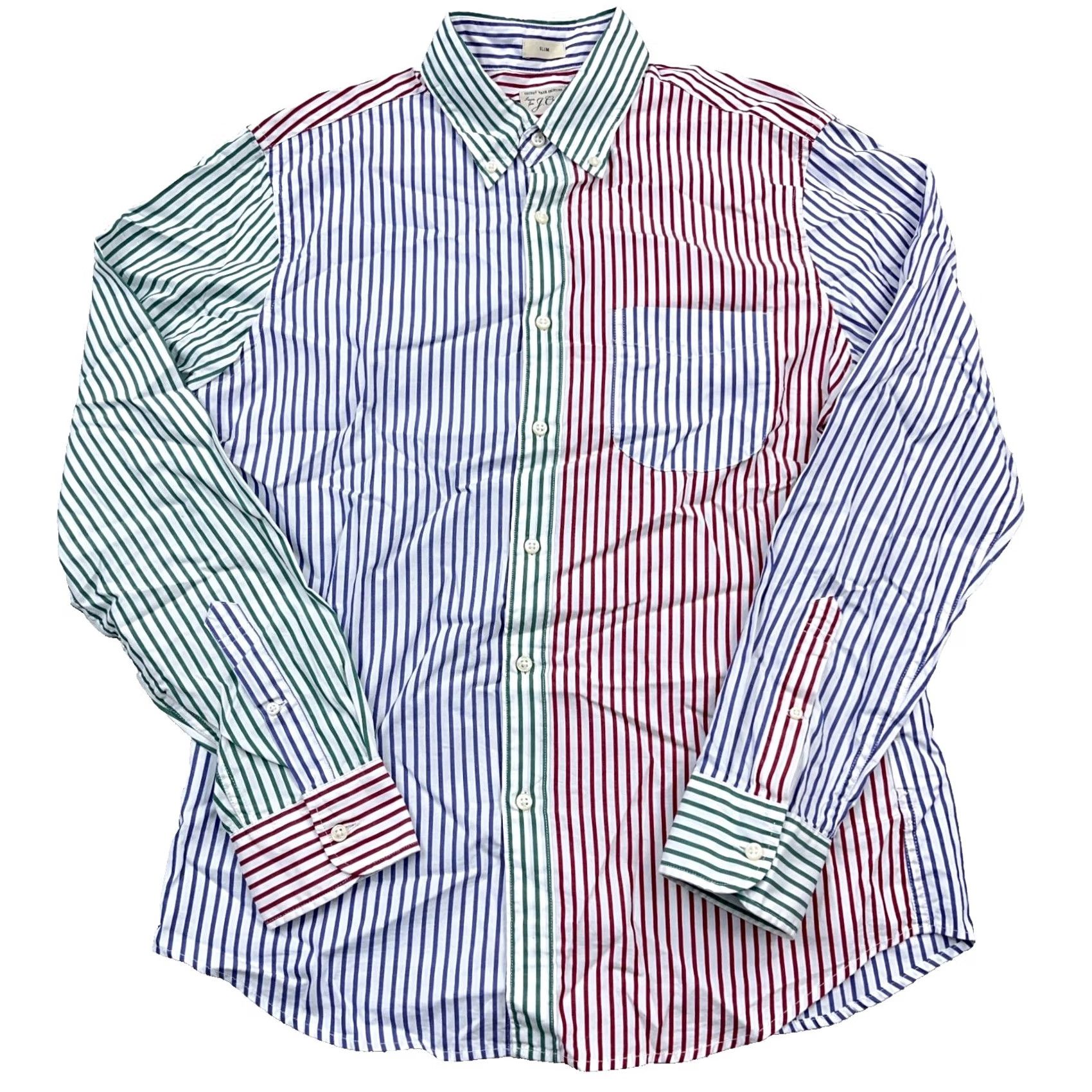 J.Crew J.CREW Shirt Men M Slim Fit Colorblock Button Up Multicolor Striped 2 Ply Poplin Preppy Casual Modern Size US M / EU 48-50 / 2 - 2 Thumbnail