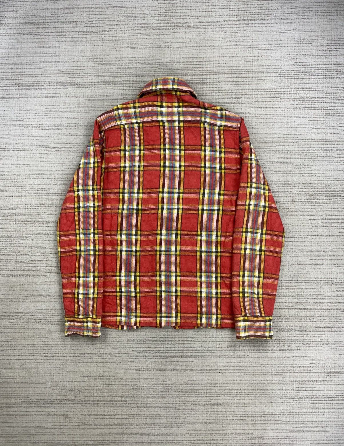 If Six Was Nine × Japanese Brand × Vintage Vintage Vel Vet Blue Red Checked Flannel Jacket Size US M / EU 48-50 / 2 - 2 Thumbnail