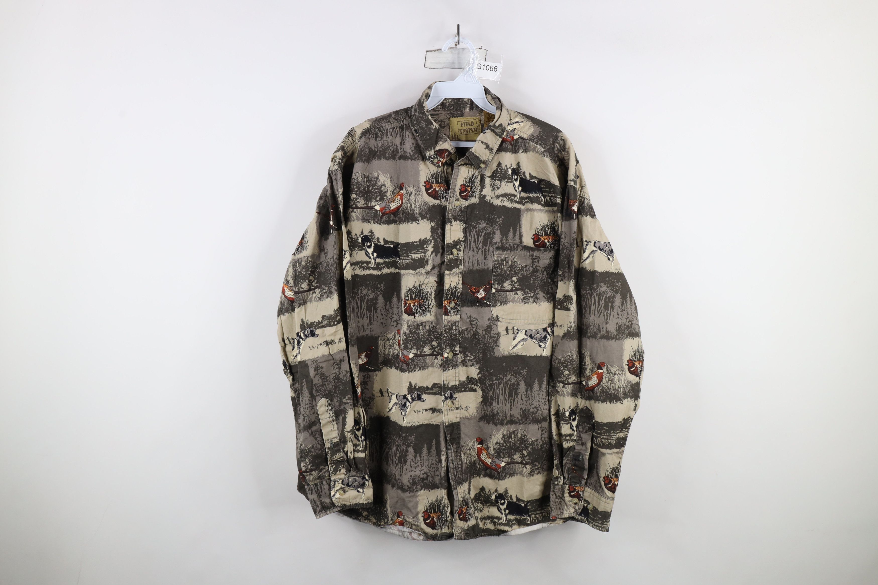 Vintage Vintage 90s Pheasant Dog Hunting All Over Print Button Shirt Size US XL / EU 56 / 4 - 1 Thumbnail