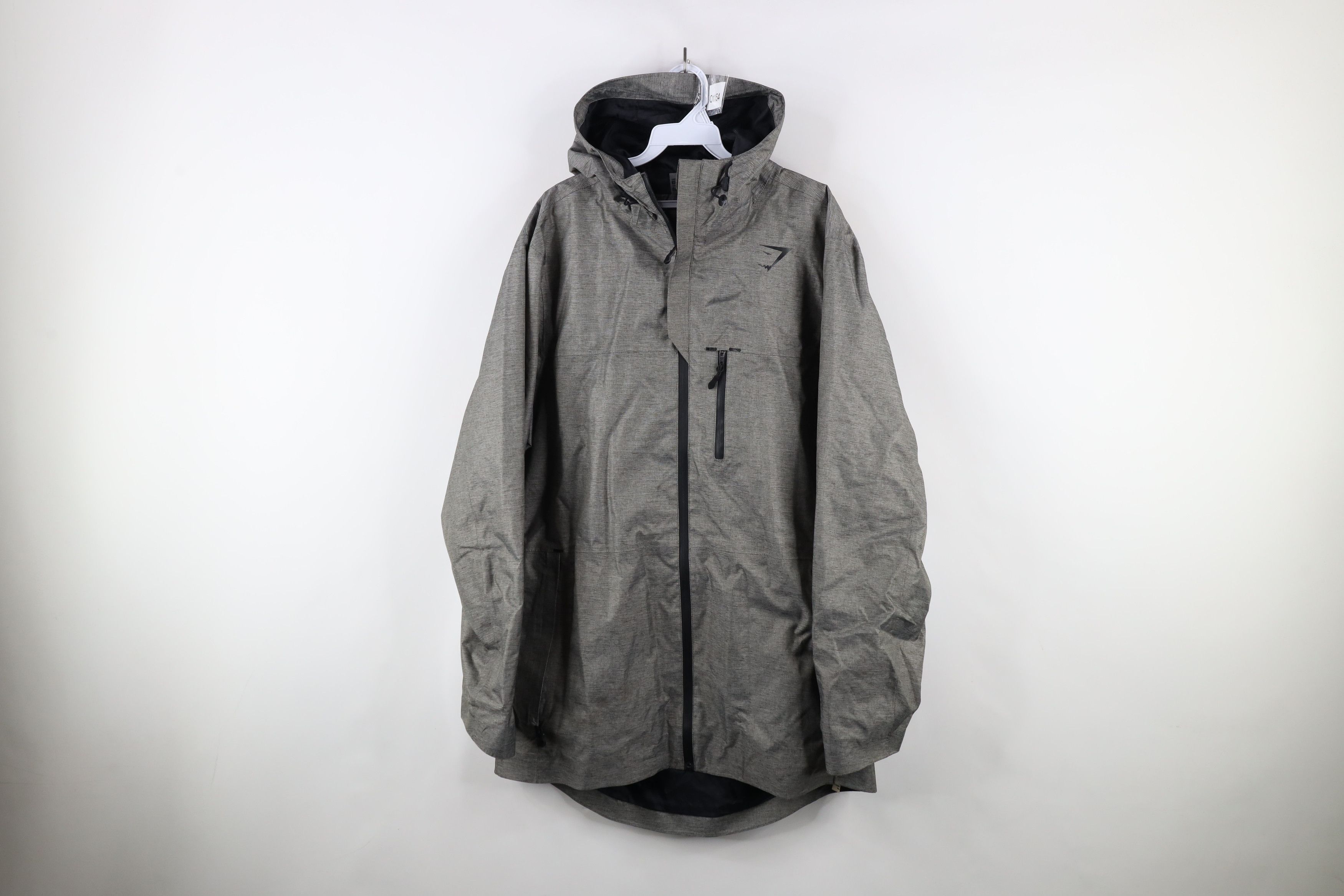 Gymshark × Vintage Gymshark Full Length Zip Parka Rain Jacket Coat Heather Gray Size XL / US 12-14 / IT 48-50 - 1 Thumbnail