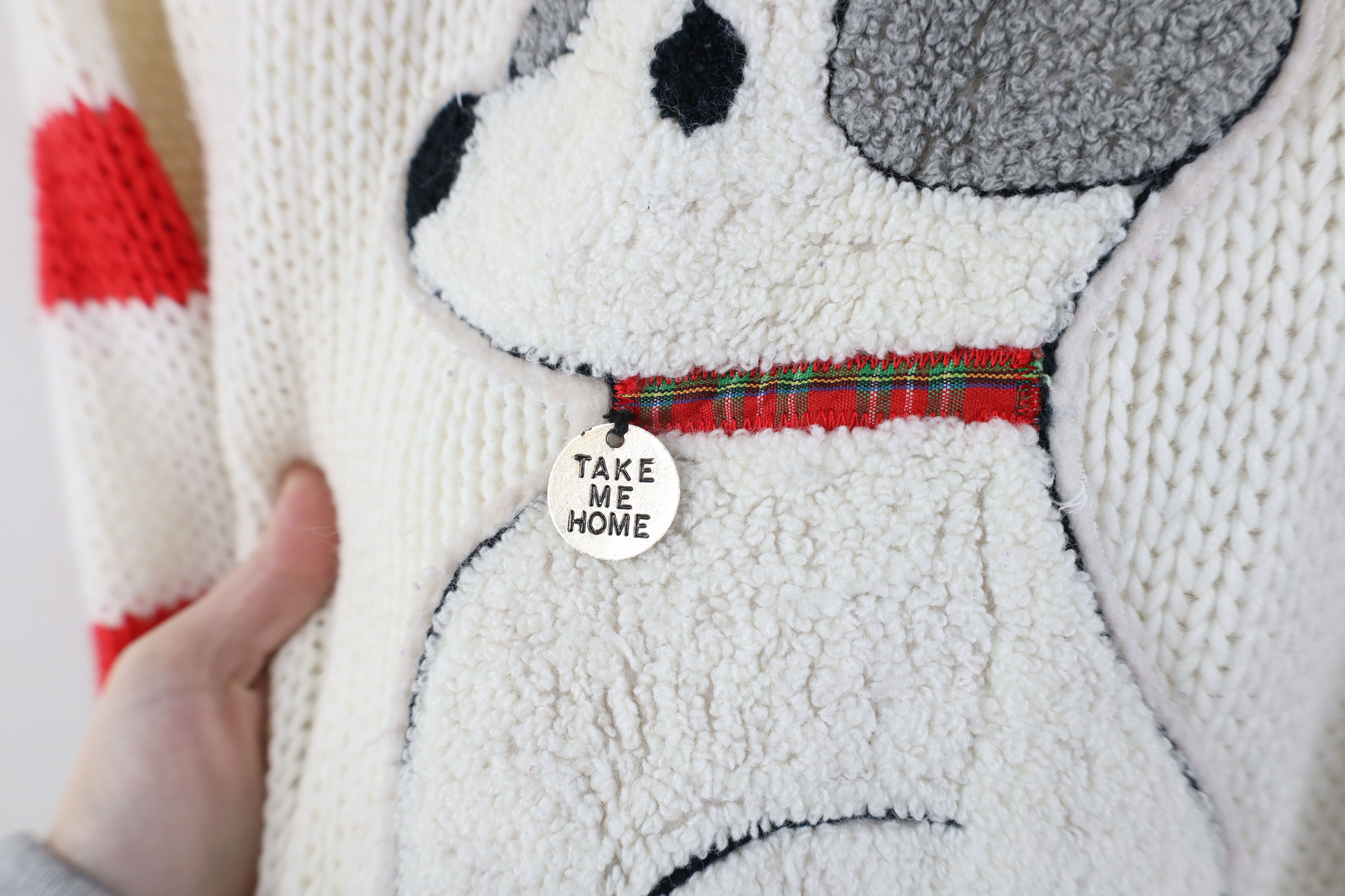 Vintage Vintage 80s 90s Streetwear Puppy Dog Knit Sweater White Size XXL / US 16-18 / IT 52-54 - 5 Thumbnail