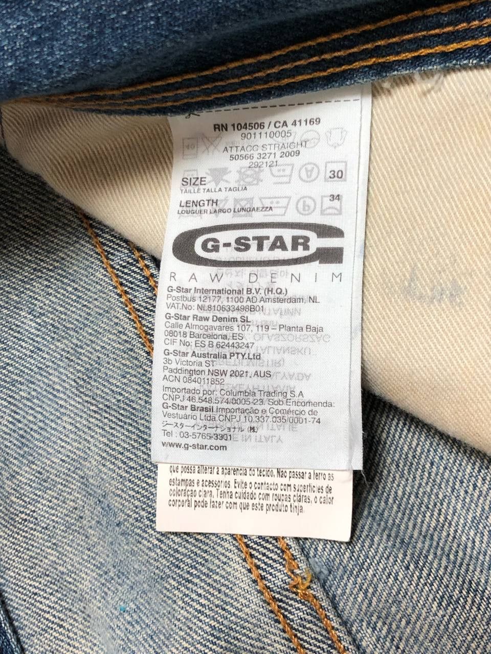 G-Star Vintage distressed jeans Y2K G-Star Raw logo streetwear Size US 30 / EU 46 - 3 Thumbnail