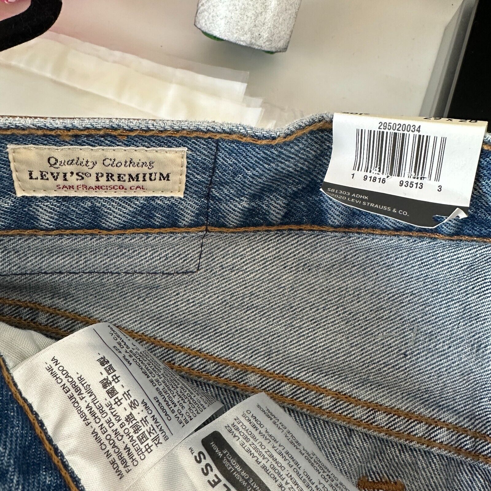 Lee NWT Lee 501 Skinny Non Stretch Distressed Button Jean 29 Size 29" - 9 Thumbnail