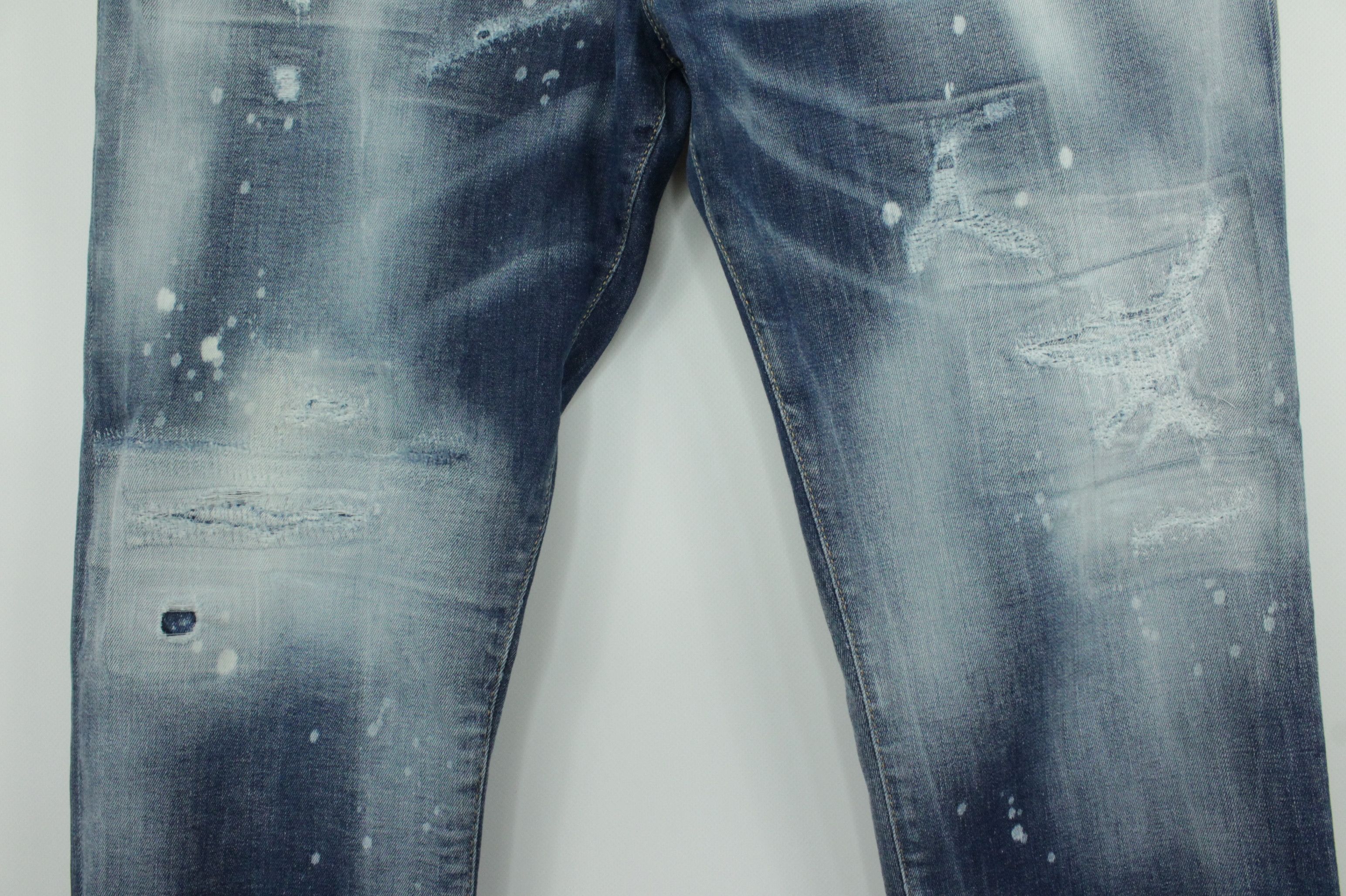 Dsquared2 Dsquared2 Skater Jeans Regular Fit Distressed Blue Denim Size US 36 / EU 52 - 3 Thumbnail
