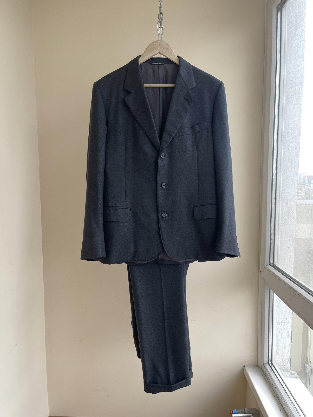 Canali Cashmere Suit 90s Single Breasted 3 Buttons Blazer Trousers Size 44R - 1 Thumbnail