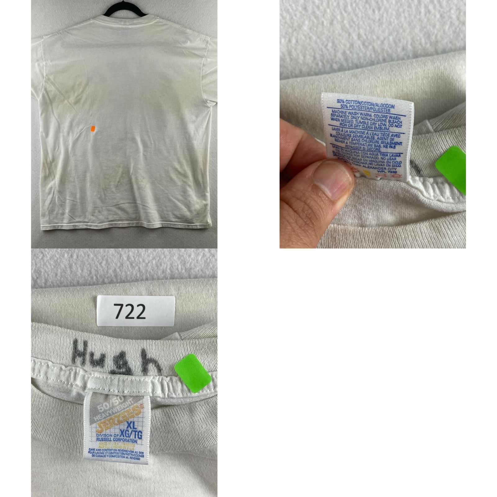 Jerzees VINTAGE Jerzees Shirt Mens XL USA Made Gunn Titans Football White Size US XL / EU 56 / 4 - 8 Thumbnail