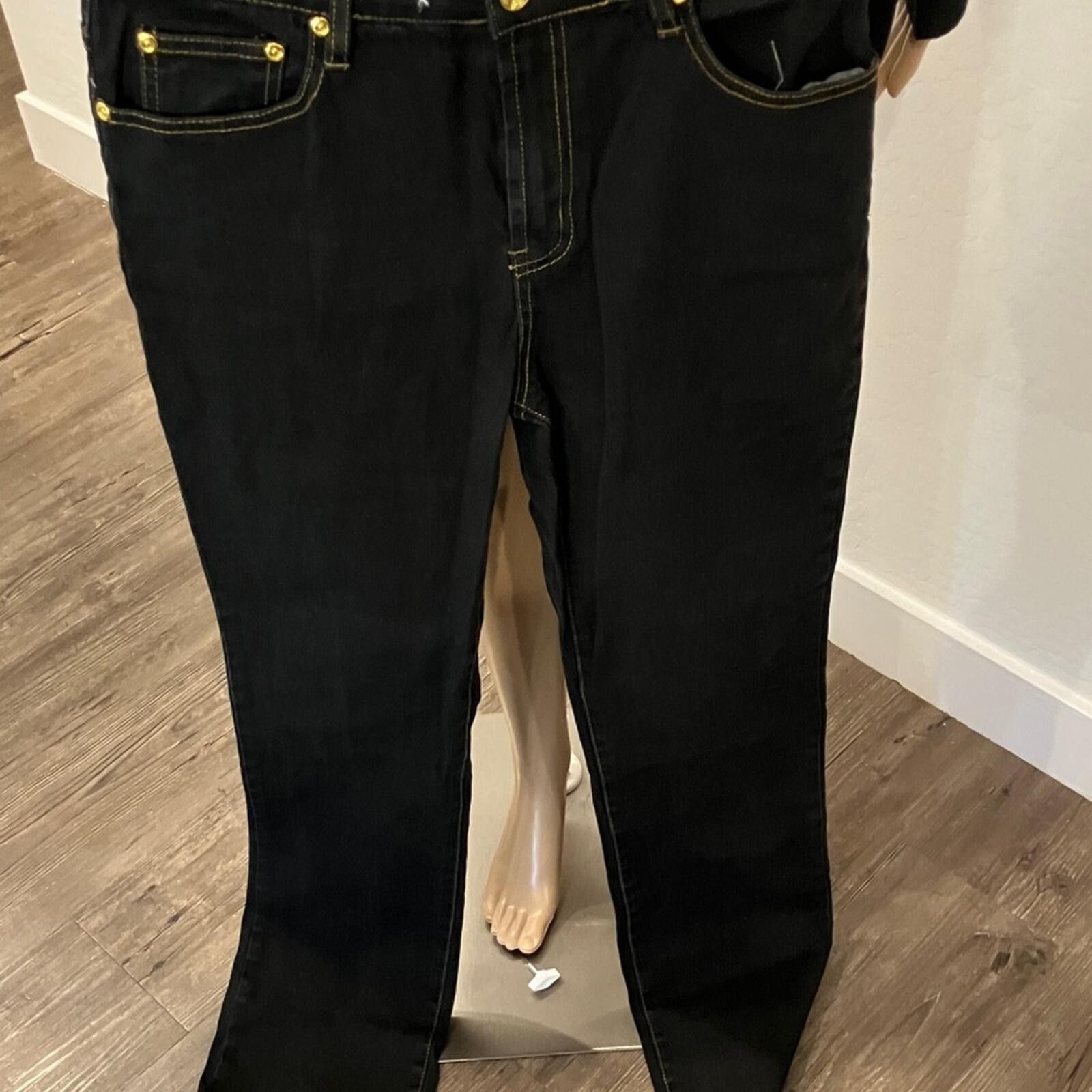 DGK NWOT Black Jeans with Gold Stitching Size 27" / US 4 / IT 40 - 5 Thumbnail