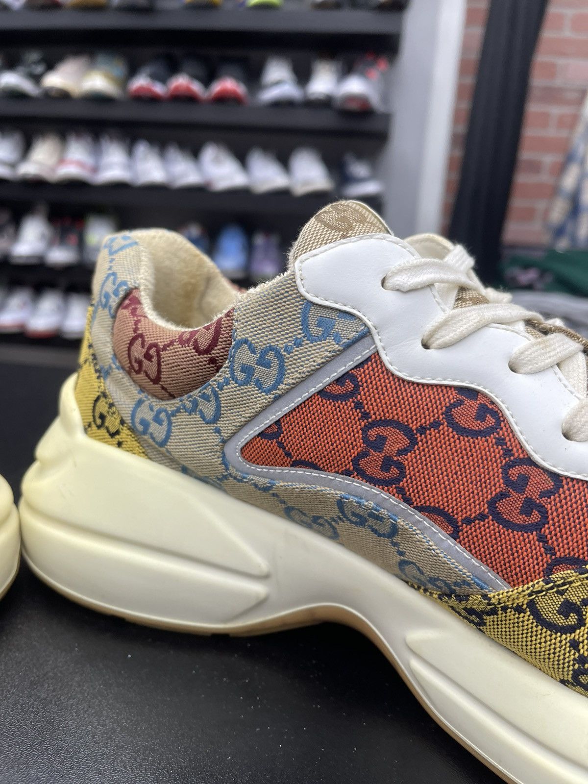Gucci Size 11.5US/11G - Gucci GG Rhyton Sneakers Multicolor Canvas Size US 11 / EU 44 - 8 Thumbnail
