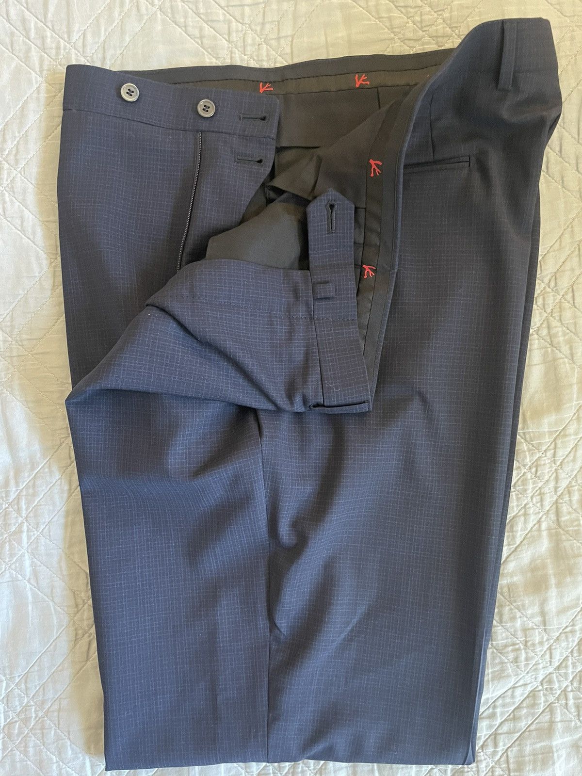 Isaia Tropical Weight Wool Suit Size 46L - 15 Thumbnail