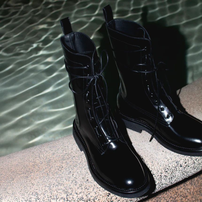 From The First From The First Black Leather Lorenzo Navigate Boots 42 Size US 9 / EU 42 - 9 Thumbnail