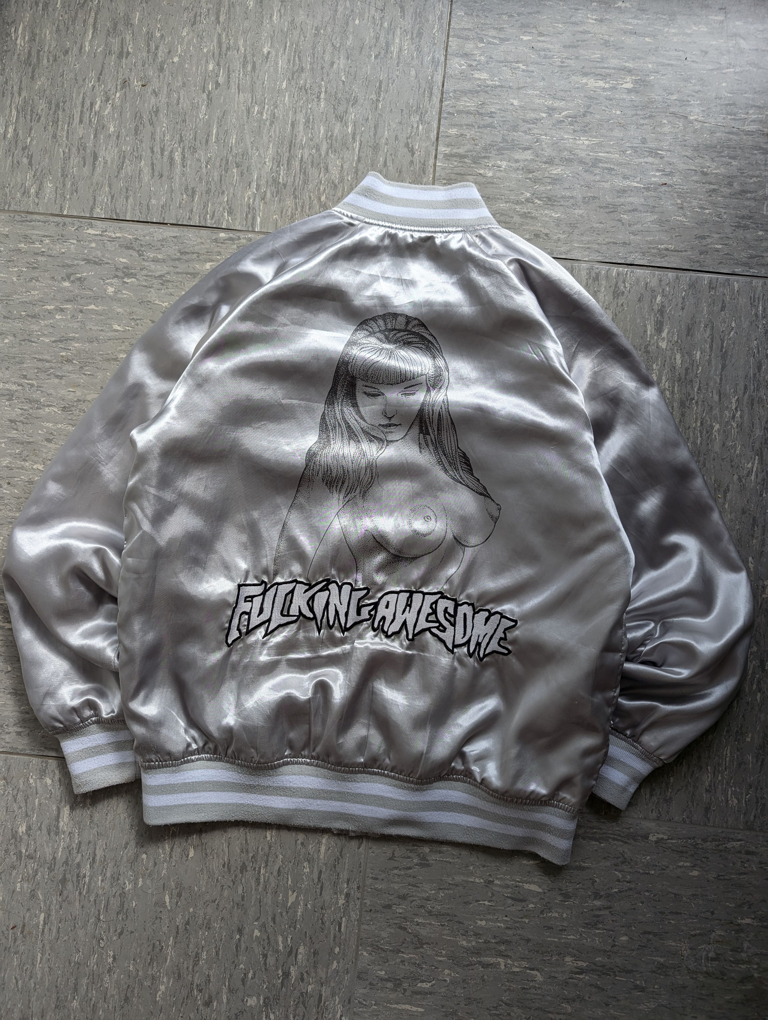 Fucking Awesome Fucking Awesome 2017 naked woman bomber jacket atlas vintage Size US M / EU 48-50 / 2 - 2 Thumbnail
