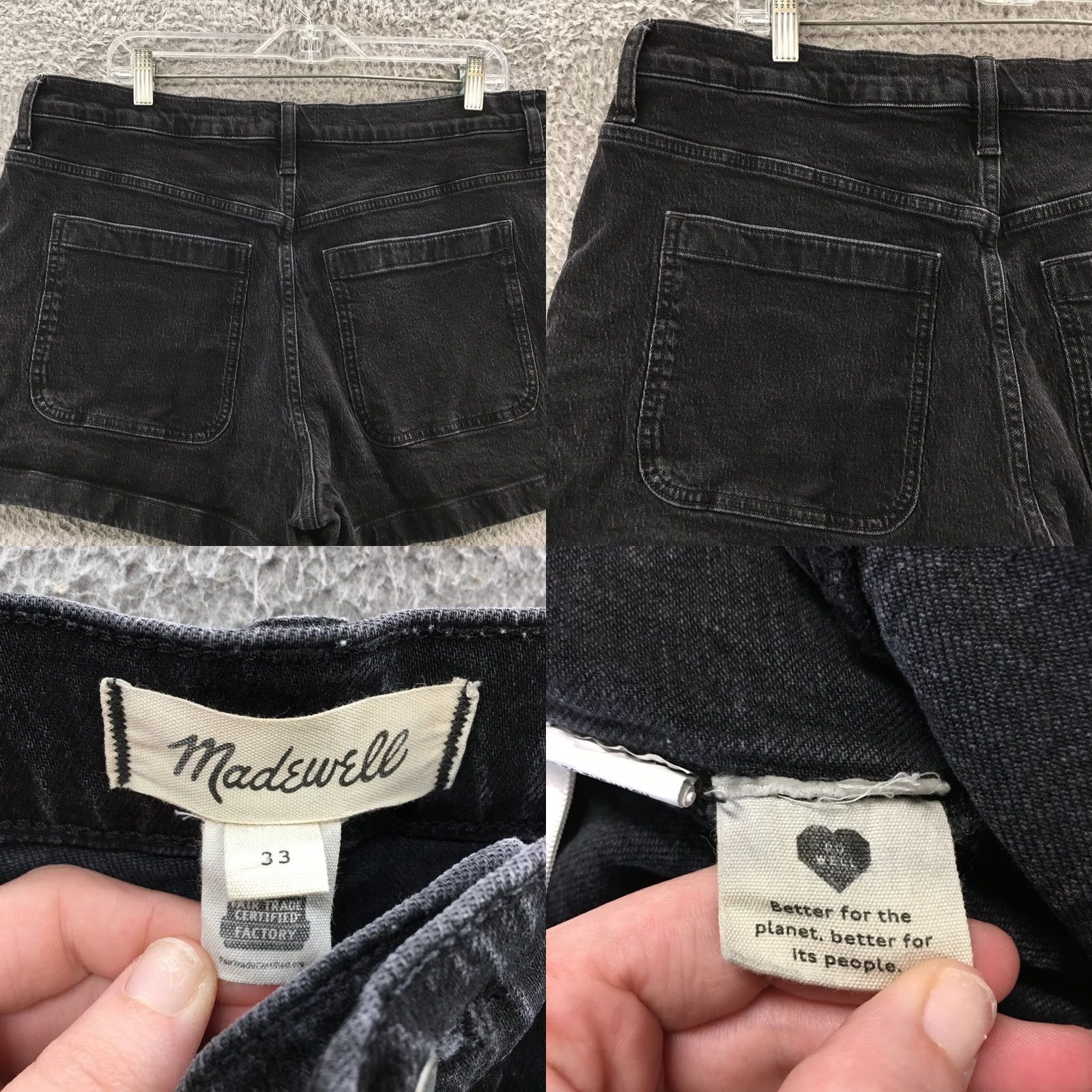 Old Navy Old Navy Chino Shorts Womens 4 Black Floral Zip Fly Button Flat Front Cotton Size 27" / US 4 / IT 40 - 9 Thumbnail