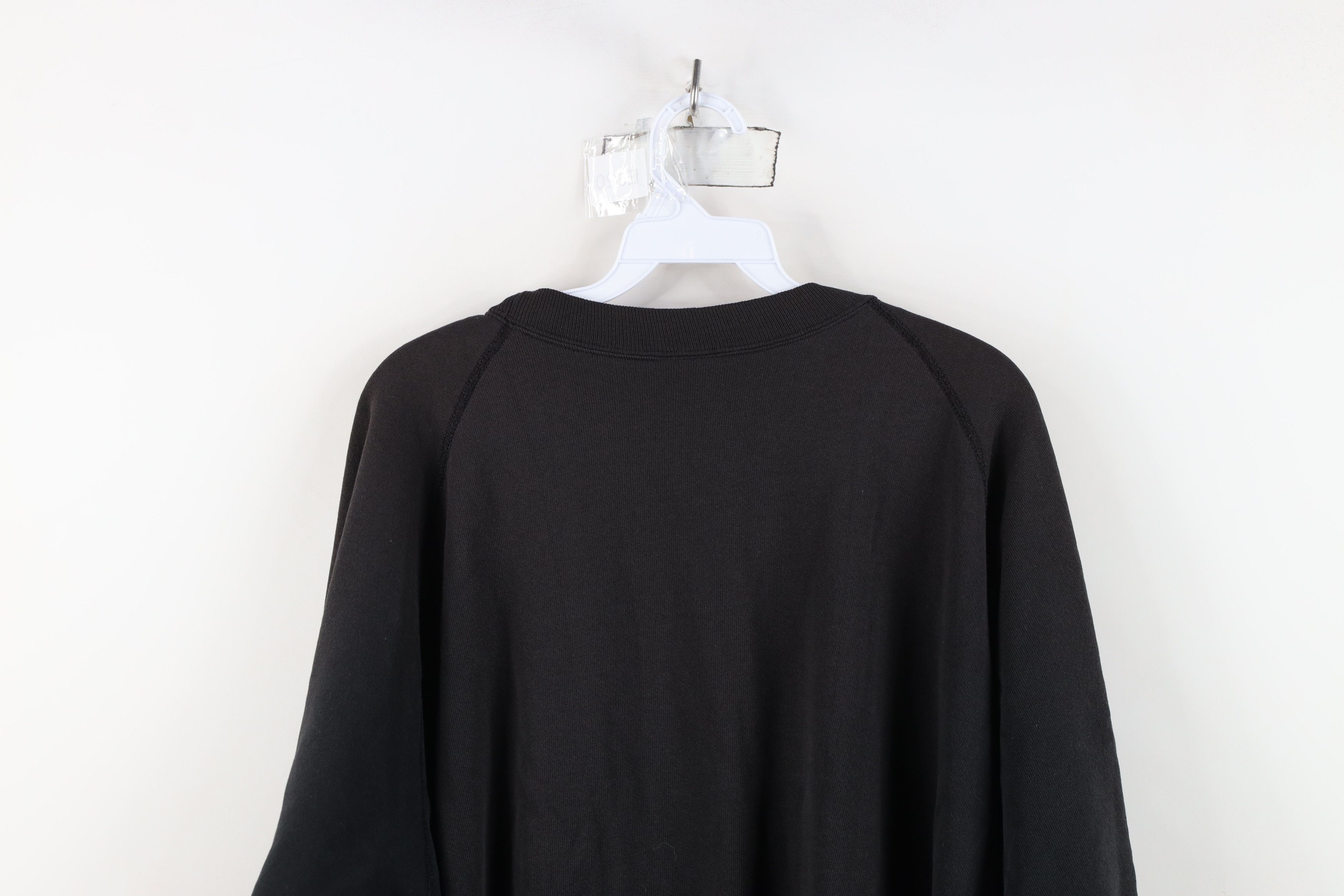 Vintage Vintage 90s Streetwear Blank Crewneck Sweatshirt Black Size US XXL / EU 58 / 5 - 13 Thumbnail
