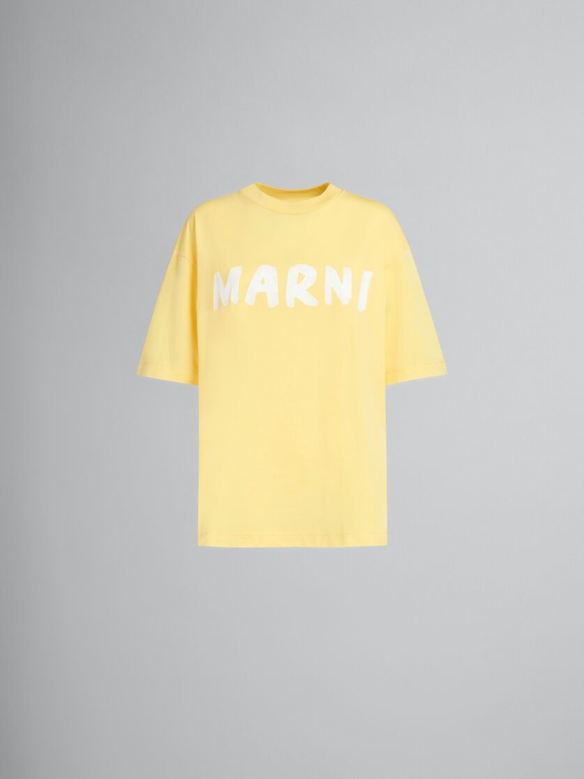 Marni o1w1db10125 Organic Cotton T-Shirt in Yellow Size L / US 10 / IT 46 - 1 Thumbnail