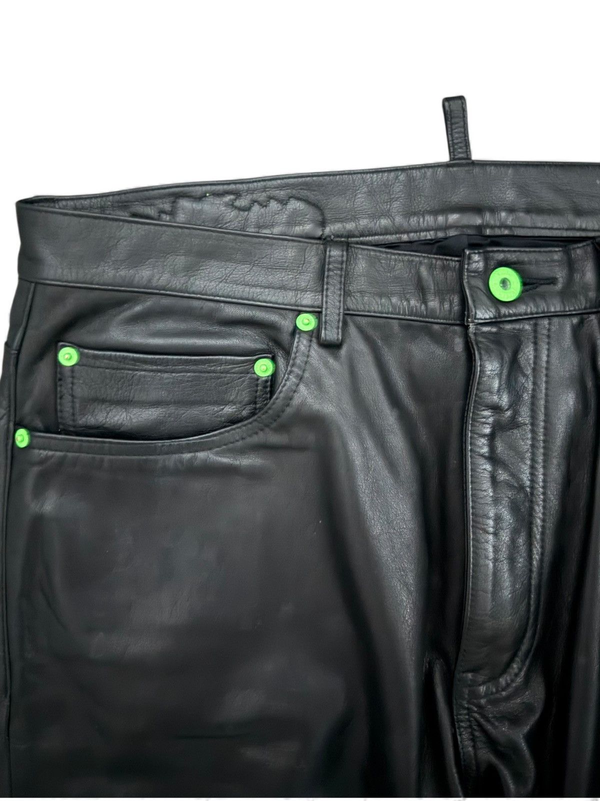 Endless Endless Denim Black Green Leather Pants Size US 34 / EU 50 - 5 Thumbnail
