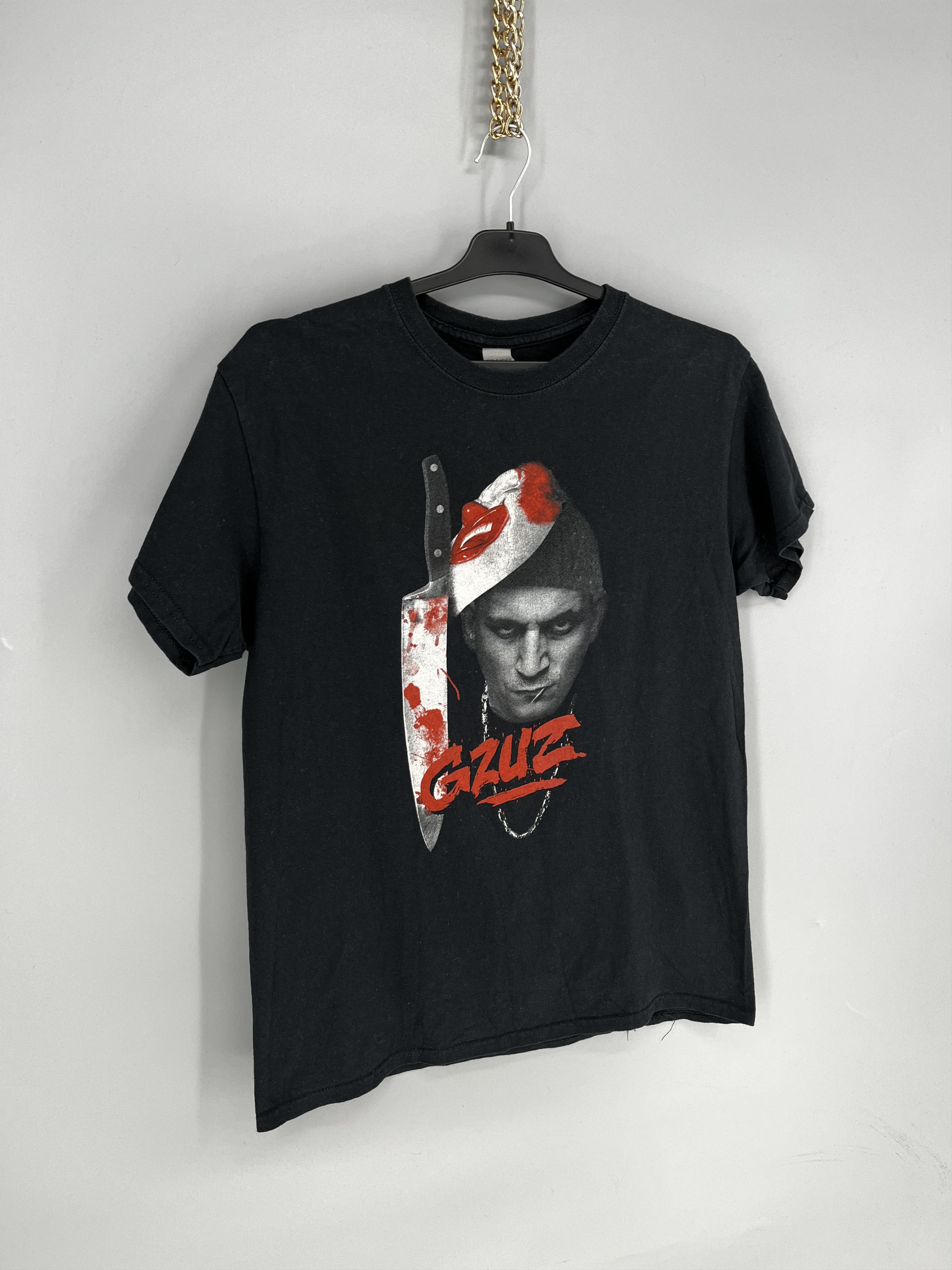 Band Tees GZUZ T-Shirt Knife Print Black Size M Streetwear Rap HipHop Size US M / EU 48-50 / 2 - 2 Thumbnail