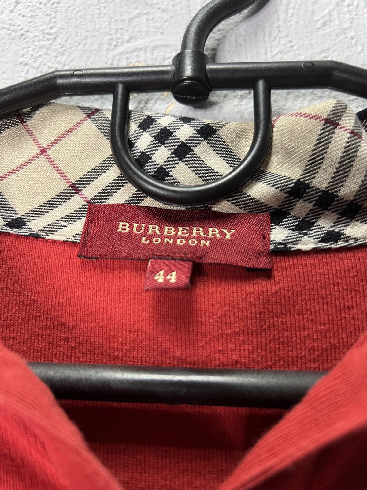 Burberry Burberry London Red Long Sleeve Polo Shirt Size M / US 6-8 / IT 42-44 - 7 Thumbnail