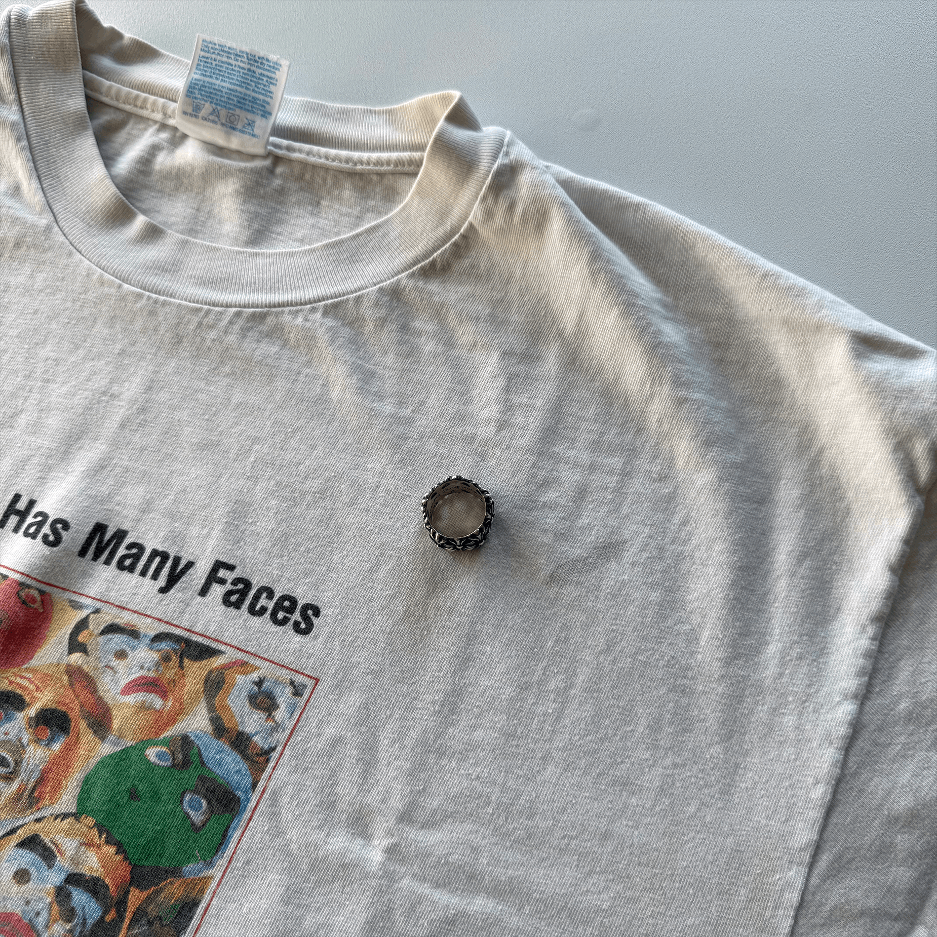 Vintage 1995 Vintage Xanax Alprazolam Anxiety Has Many Faces Tee Size US XL / EU 56 / 4 - 8 Thumbnail