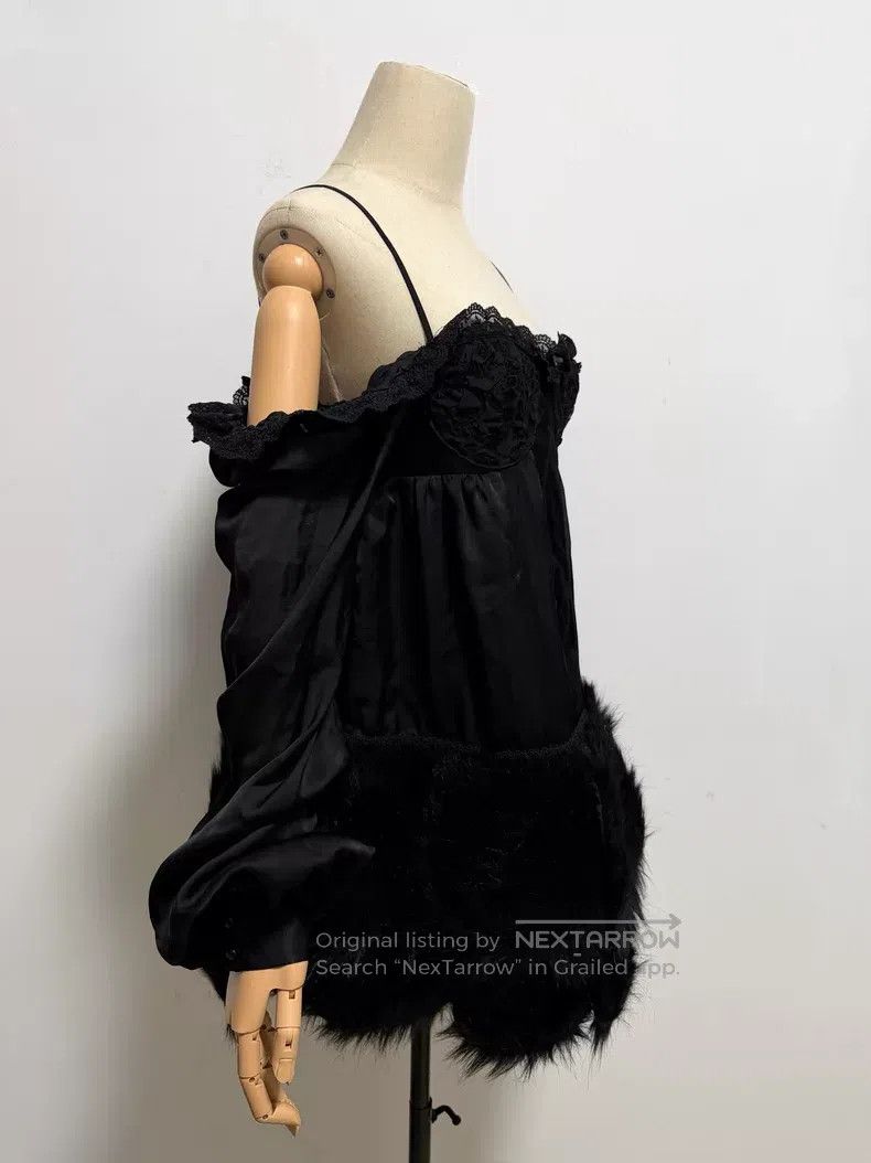 Japanese Brand Japanese Brand alice auaa Furry lace dress, Strapless dres Size L / US 10 / IT 46 - 5 Thumbnail