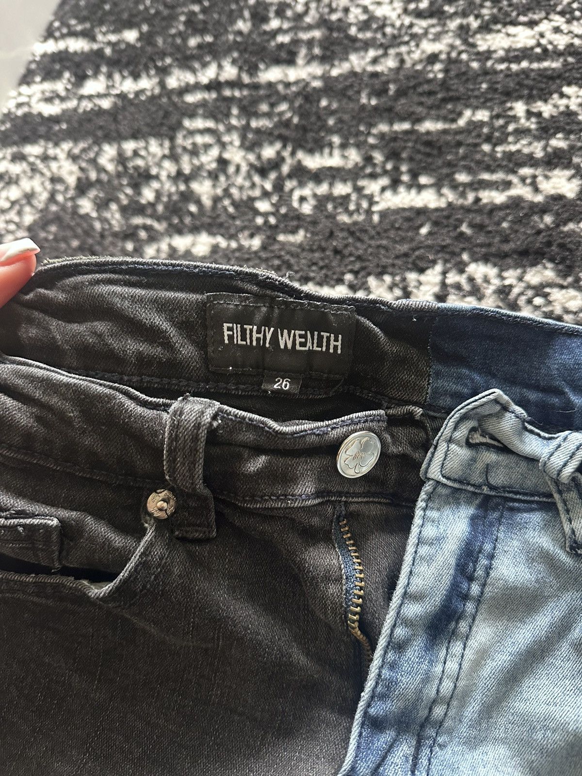 Other Filthy Wealth Split Denim Pants Size US 26 / EU 42 - 3 Thumbnail