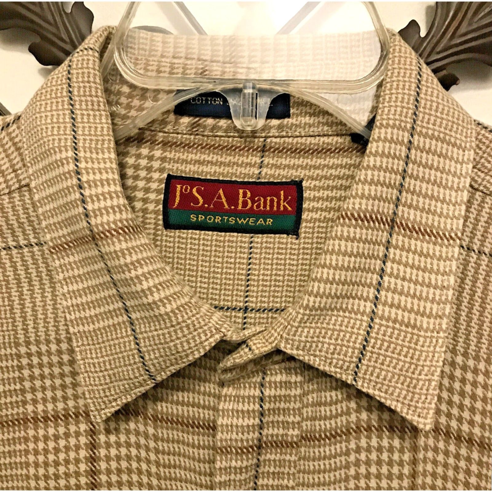 Vintage VINTAGE XL Jos. A. Bank Sportswear Cotton 2x2 Twill Button Up Men's Shirt 100% Cotton Size US XL / EU 56 / 4 - 5 Thumbnail