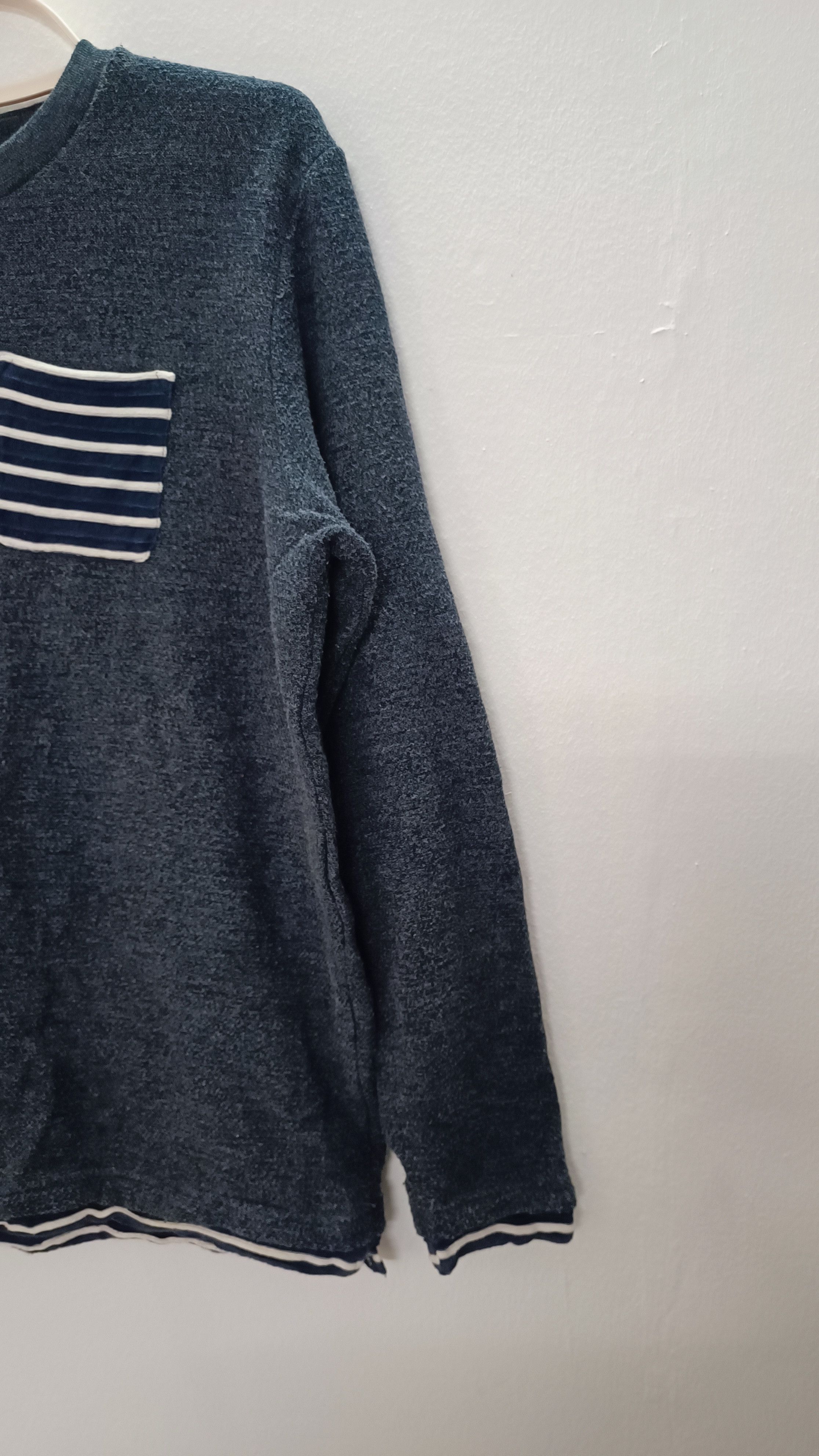 Designer × Homespun Knitwear × Japanese Brand Vintage Look Blue Knitwear Sweatshirts Size L / US 10 / IT 46 - 5 Thumbnail