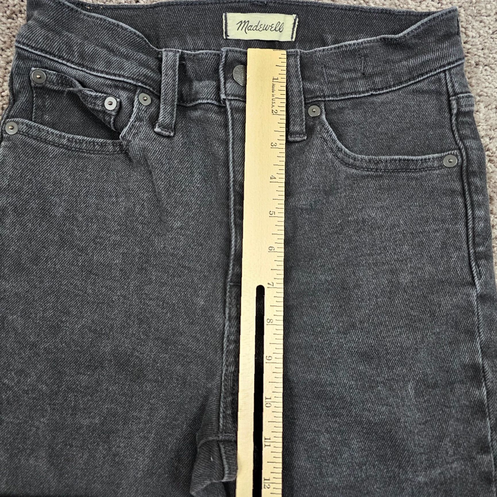 Madewell VINTAGE Madewell Jeans Women's Bootcut Denim High Rise Stretch 26 Black 24x27 Cali Demi Womens Size 26" / US 2 / IT 38 - 4 Thumbnail