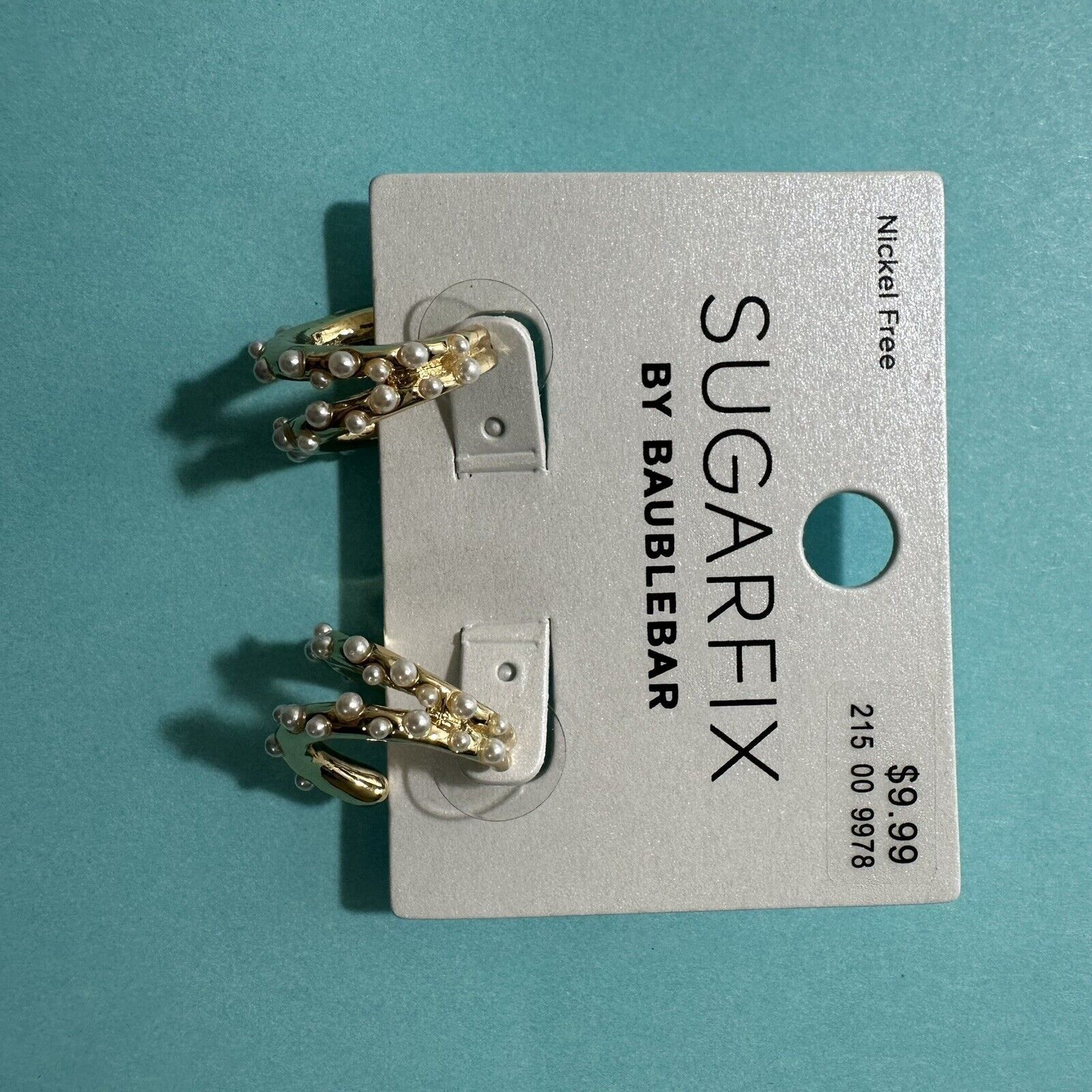 Other SUGARFIX by BaubleBar Pearl Gold Double Hoop Earrings Size ONE SIZE - 9 Thumbnail