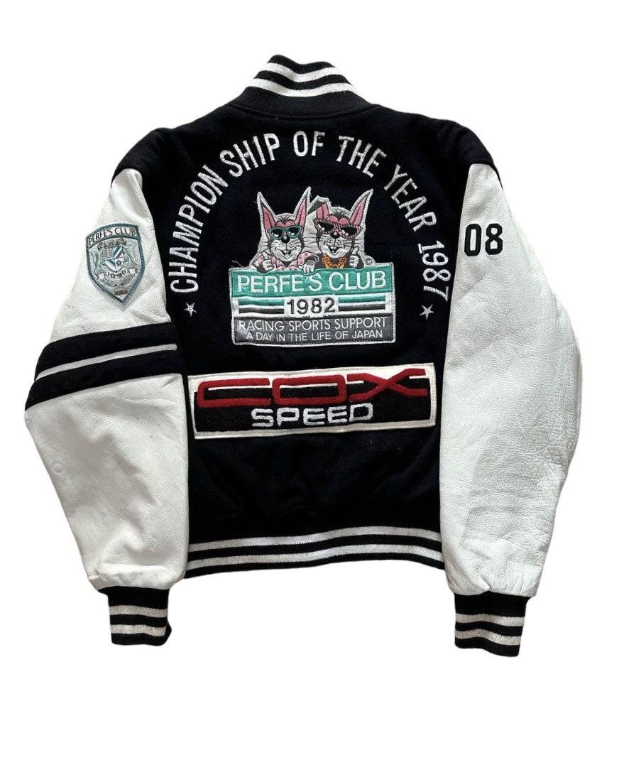 image of Racing x Varsity Jacket VTG Perfe's Club Vw Golf Sports Race Varsity Jacket in Black (Size Large)