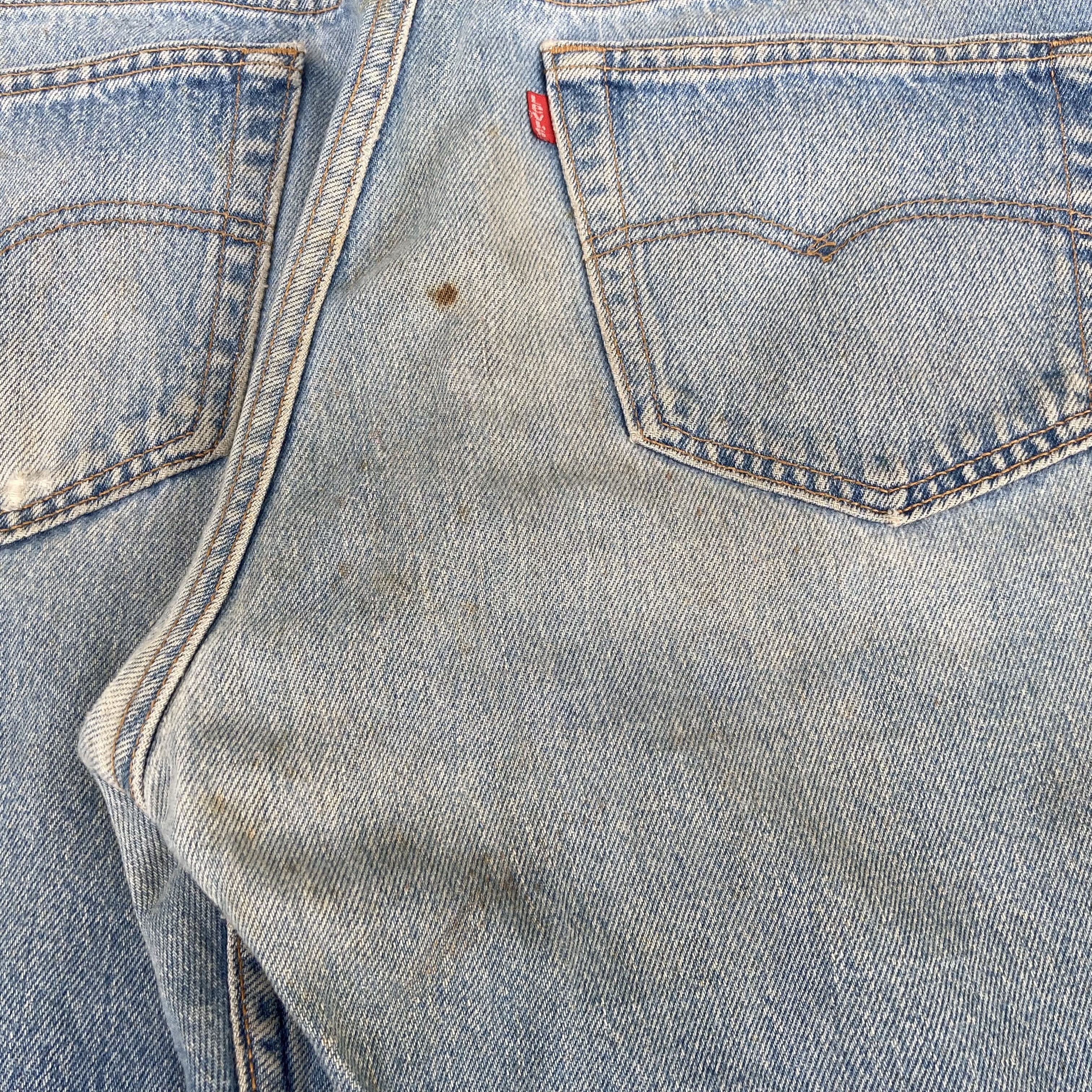 Levi's × Vintage Vtg Levis 501xx Faded Blue Sz 33 Punk Grunge Jeans Size US 33 - 11 Thumbnail