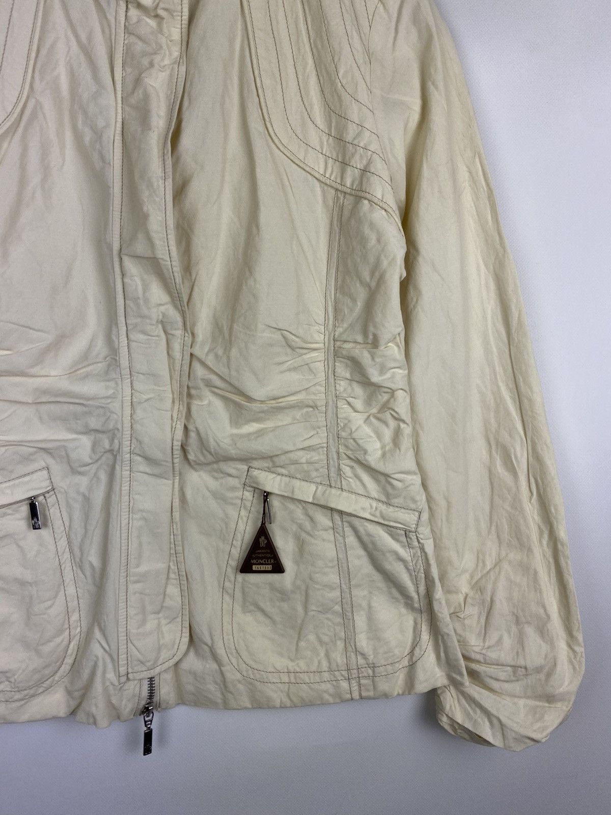 Moncler Moncler vintage ladies full zip jacket size 3 beige Size S / US 4 / IT 40 - 7 Thumbnail