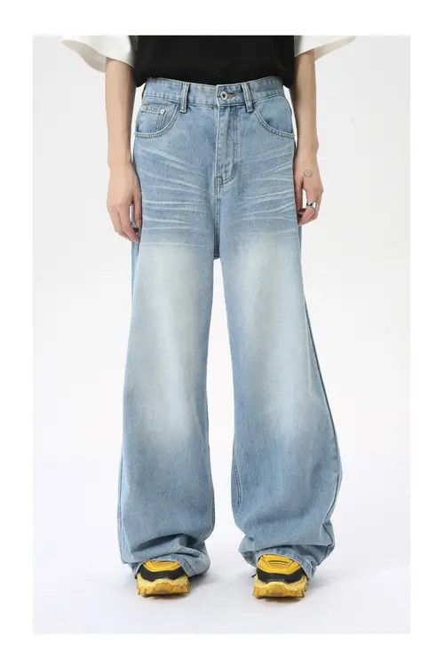 VIBE American style washed distressed light blue jeans Size US 32 / EU 48 - 8 Thumbnail