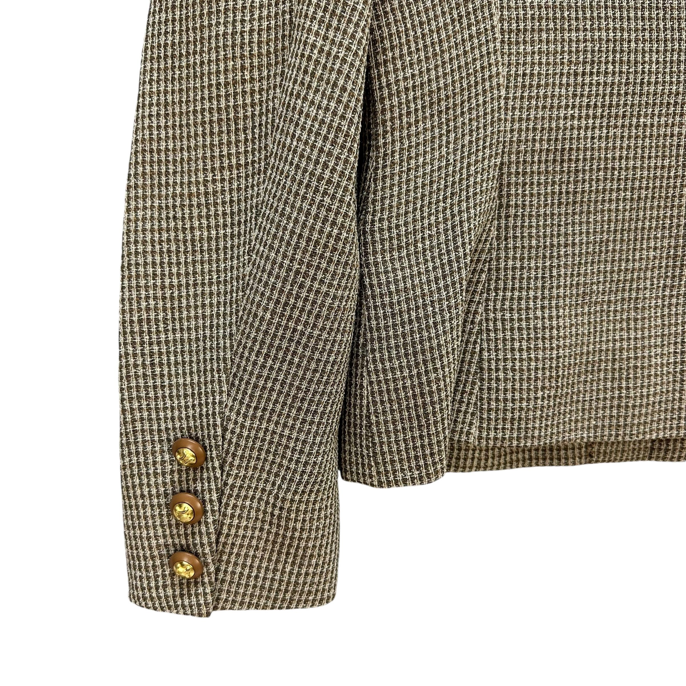 Celine CELINE Classic Tweed Wool Blend Blazer Jacket #A50-1174 Size M / US 6-8 / IT 42-44 - 12 Thumbnail