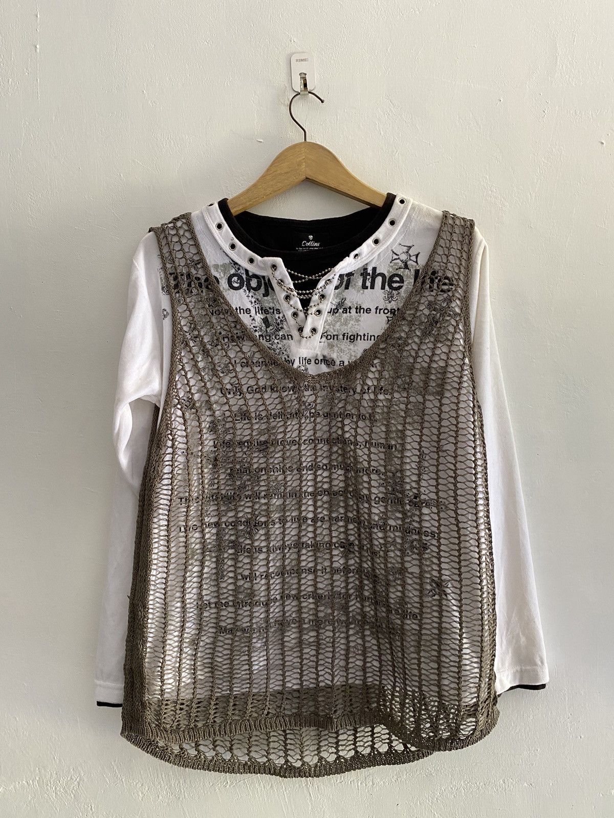 Hysteric Glamour × If Six Was Nine × Japanese Brand Japanese fishnet knit vest cdg style Size US M / EU 48-50 / 2 - 2 Thumbnail