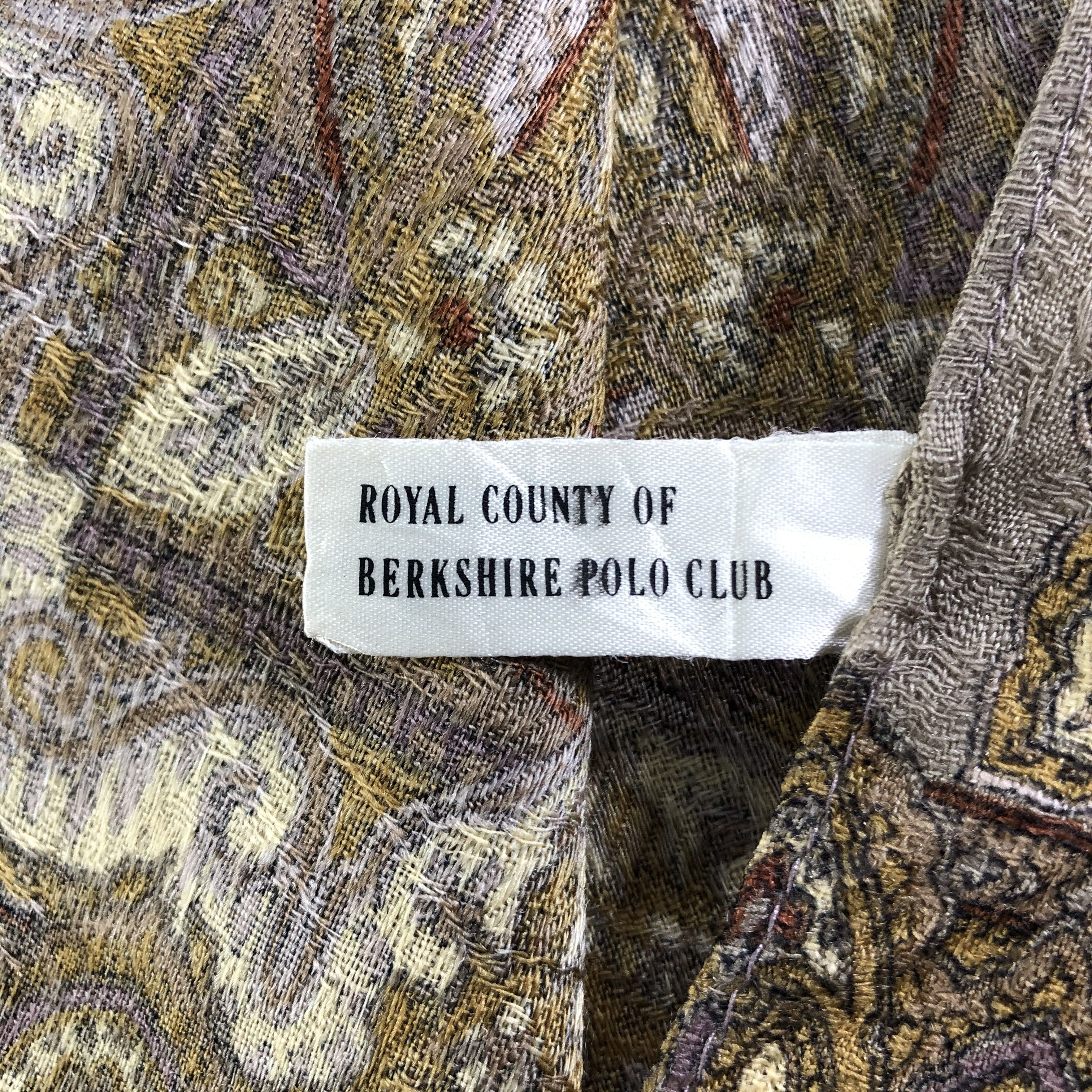 Vintage Vintage Royal County Of Berkshire Polo Club Silk Scarf Size ONE SIZE - 6 Thumbnail