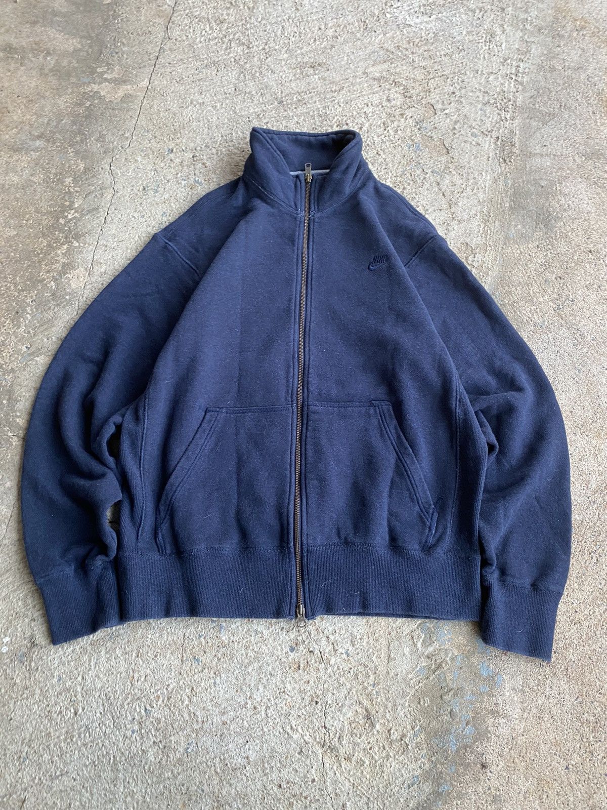 Nike × Vintage Vintage Y2K Nike Embroidered Swoosh Full Zip Sweatshirt Size US L / EU 52-54 / 3 - 1 Thumbnail