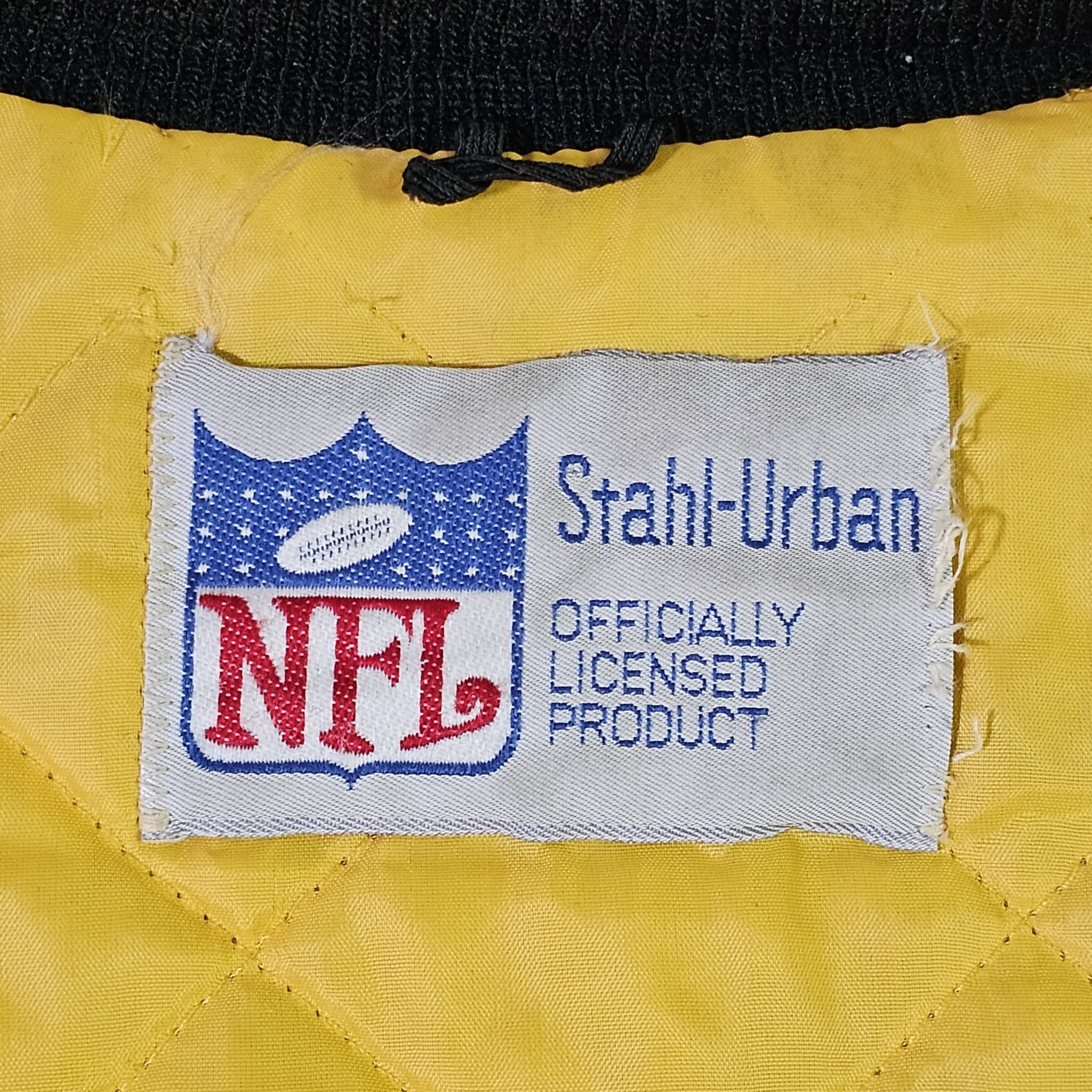 NFL Pittsburgh Steelers Vintage 70s Stahl Urban Satin Jacket Size US XL / EU 56 / 4 - 6 Thumbnail