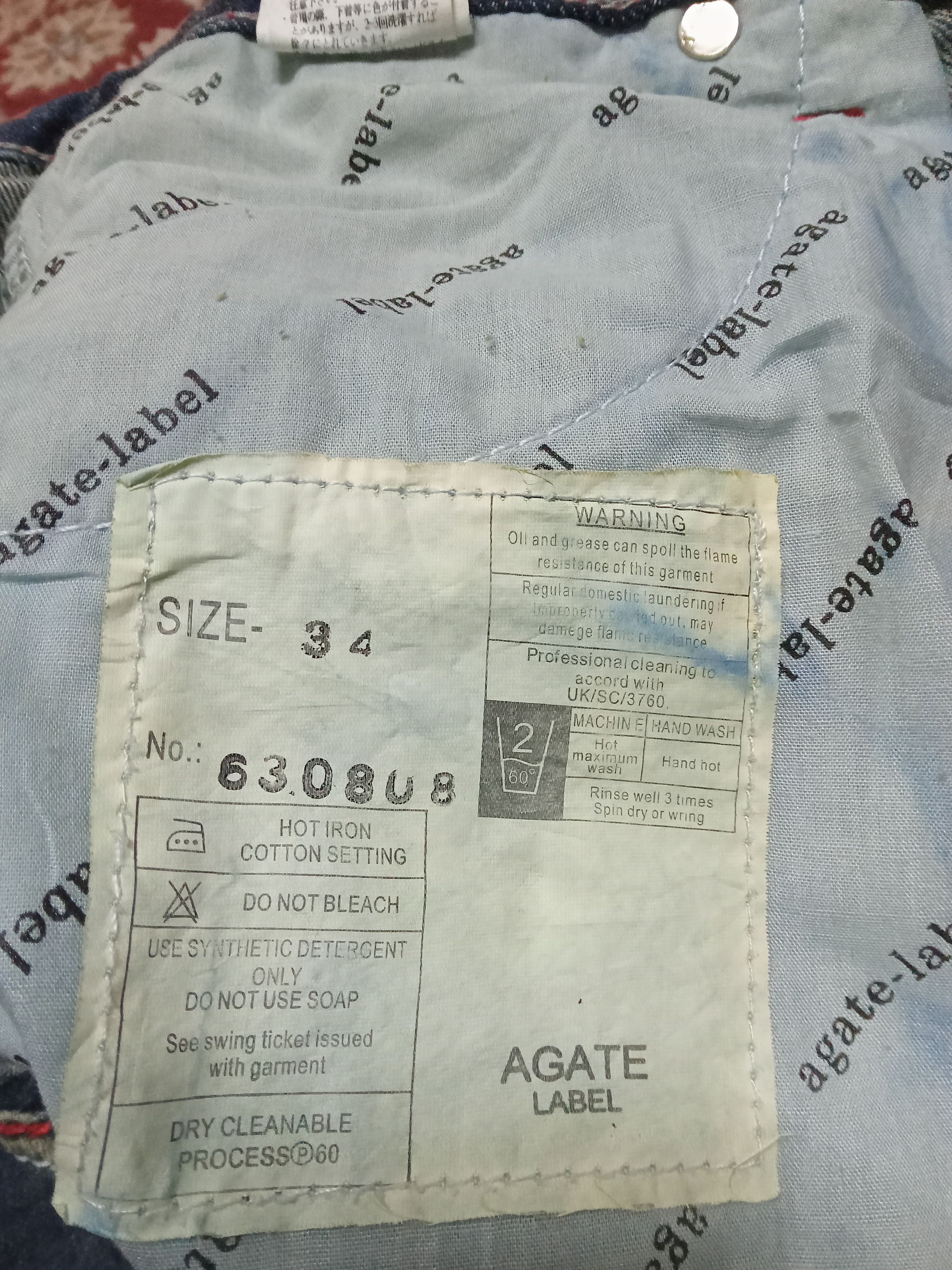 Japanese Brand Agate Label Ride The Lightning Rare Design Jeans Size US 34 / EU 50 - 3 Thumbnail